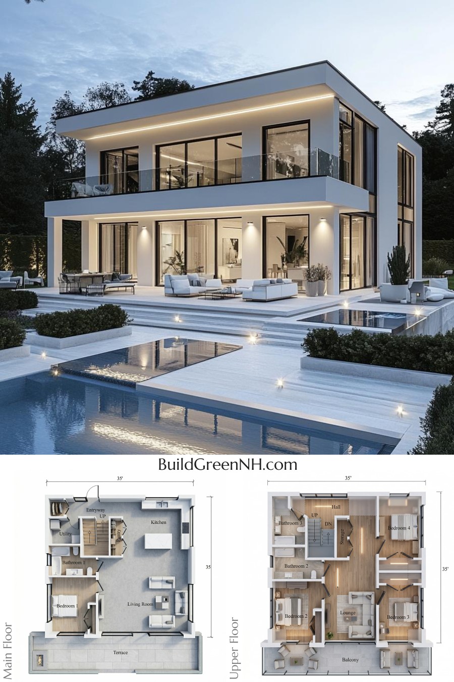 Luxury Minimalist Mansion Floor Plan
