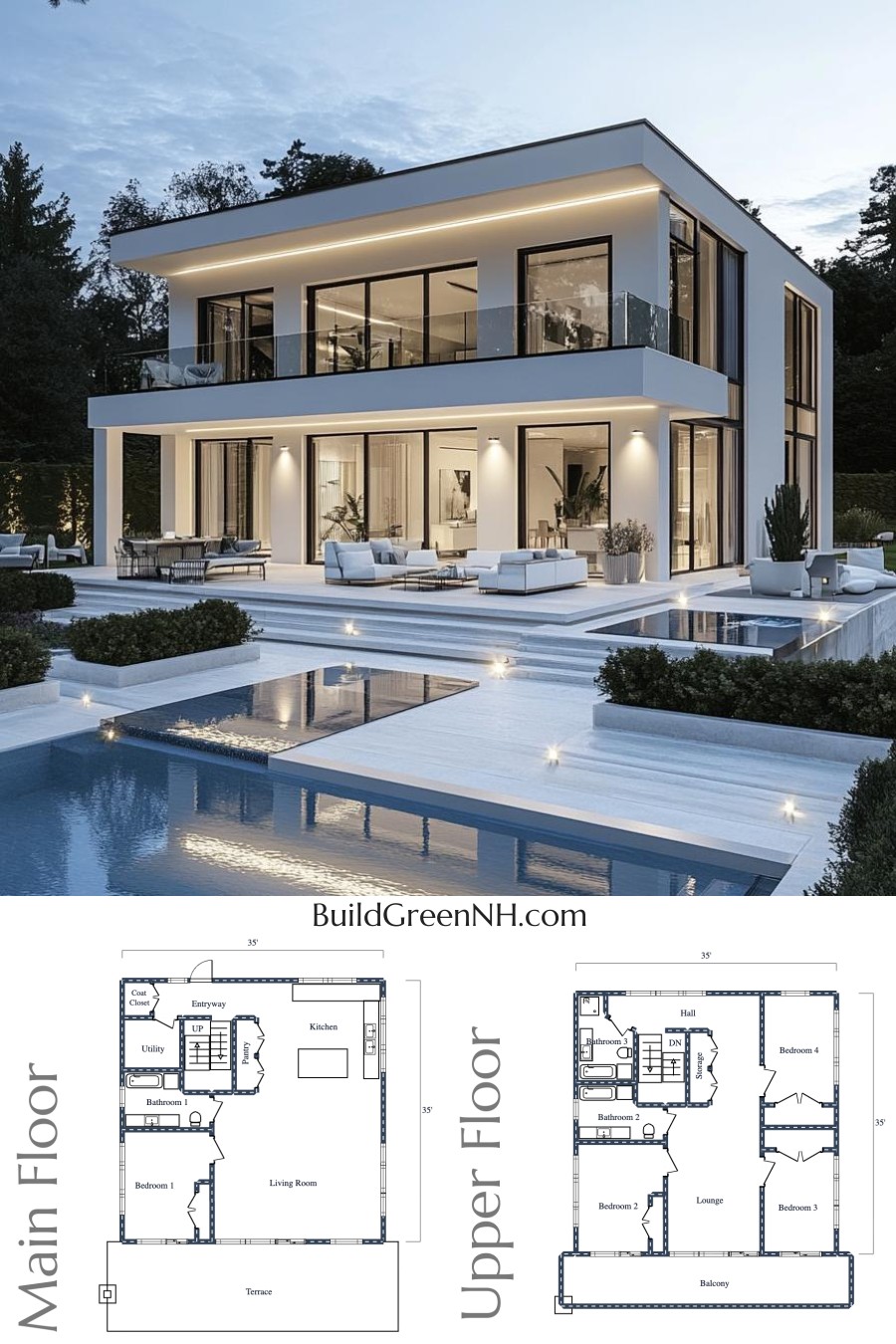 Luxury Minimalist Mansion Floor Plan