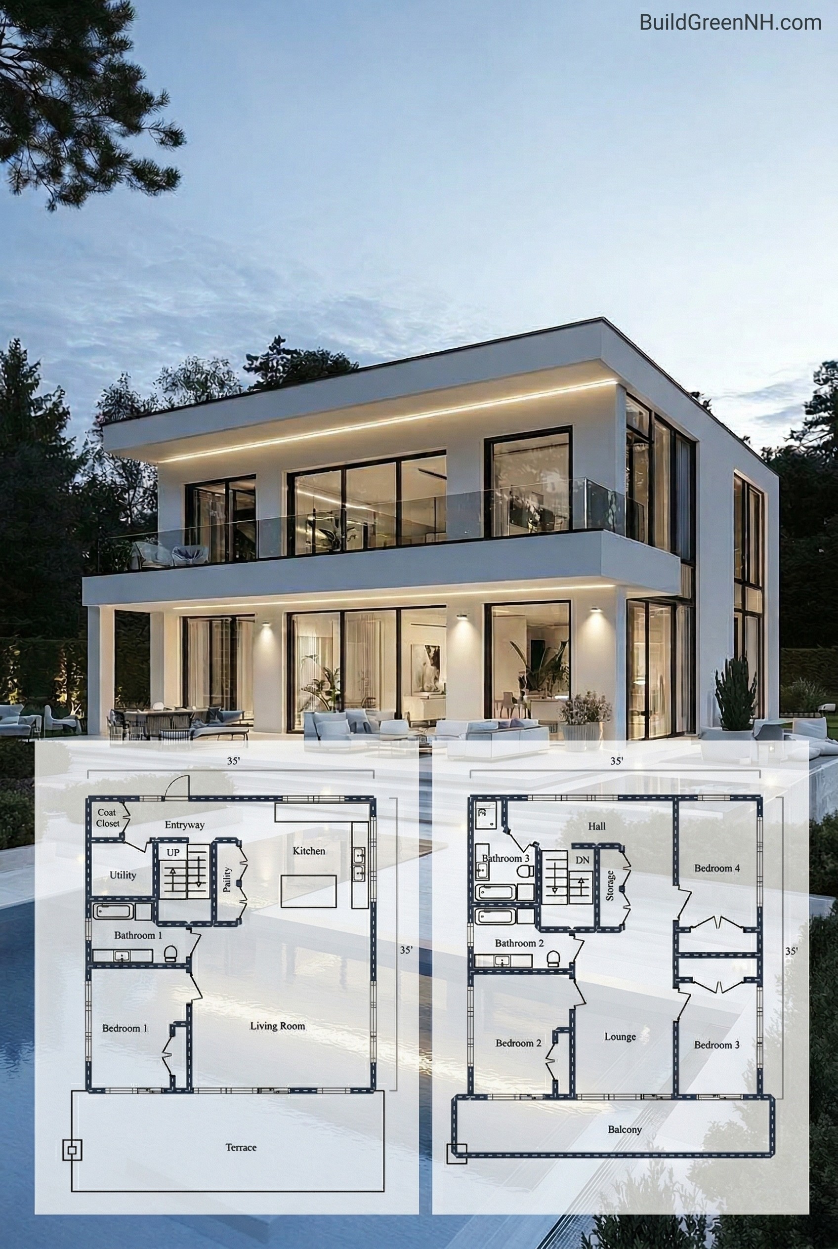 Luxury Minimalist Mansion Floor Plan