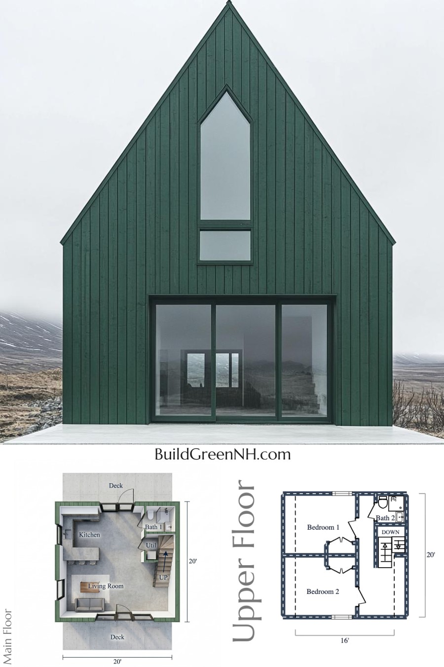Emerald A-Frame Abode: Nature’s Prism Floor Plan