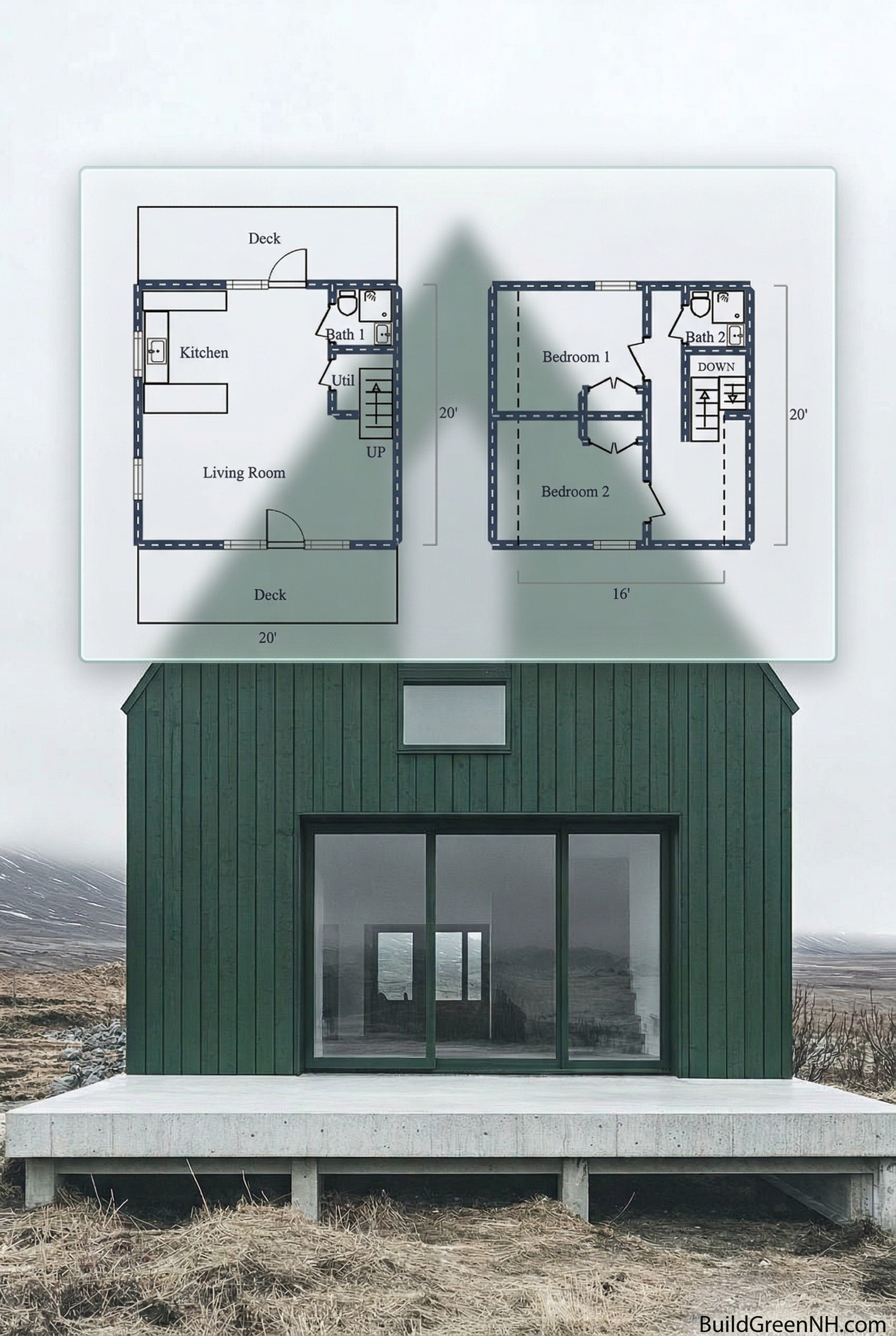 Emerald A-Frame Abode: Nature’s Prism Floor Plan