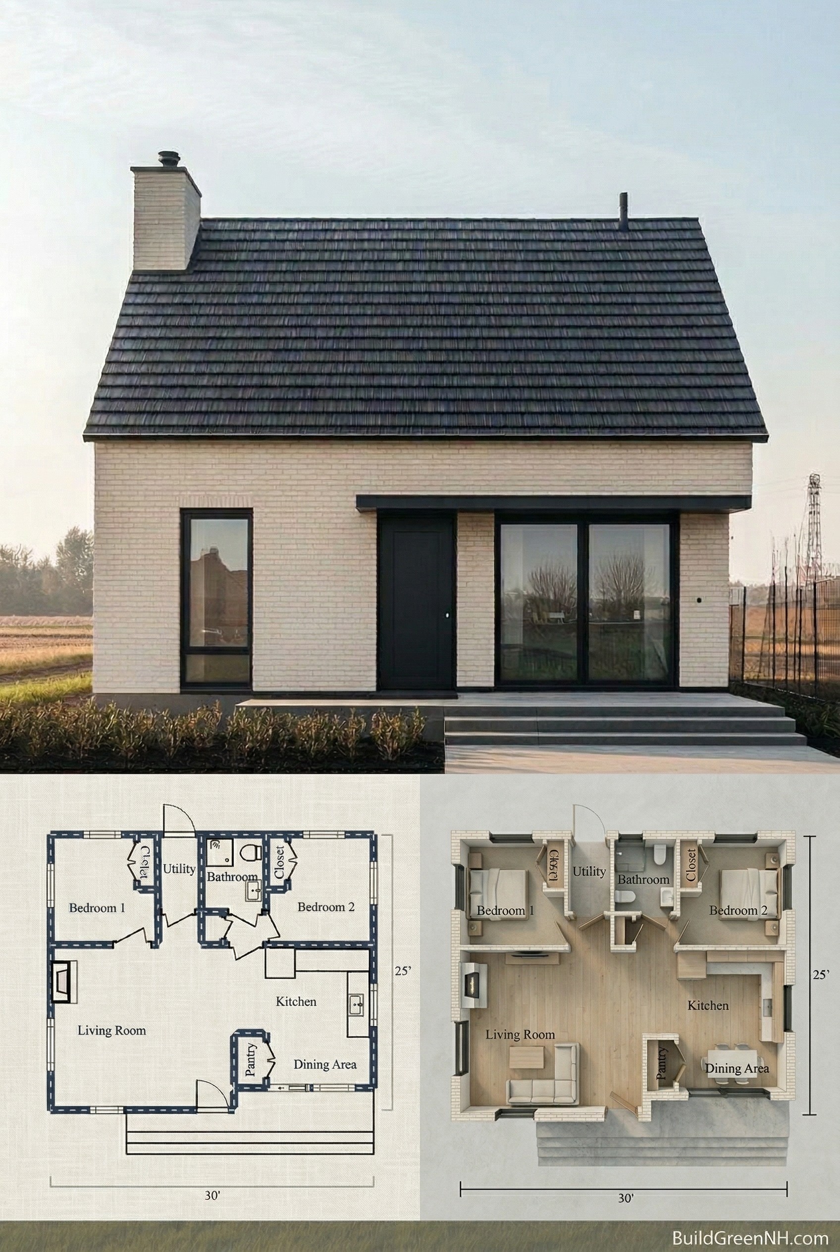 Minimalist Brick Haven Floor Plan