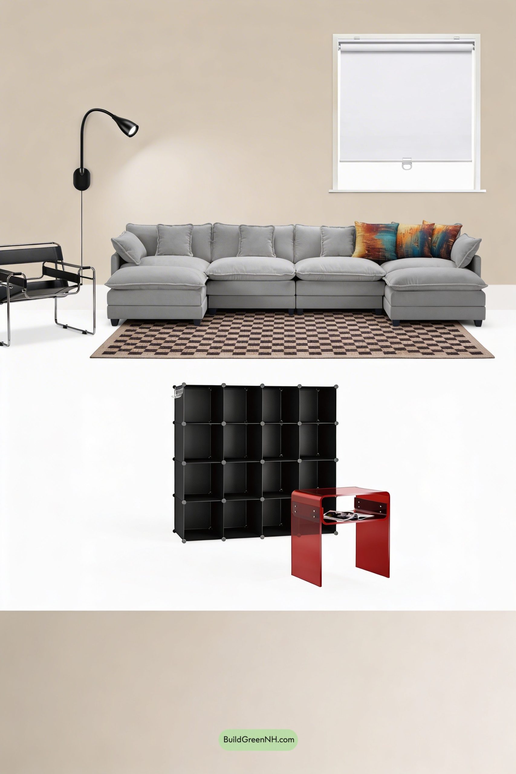 Moodboard for Bauhaus Blocks Meet Cozy Modular Living
