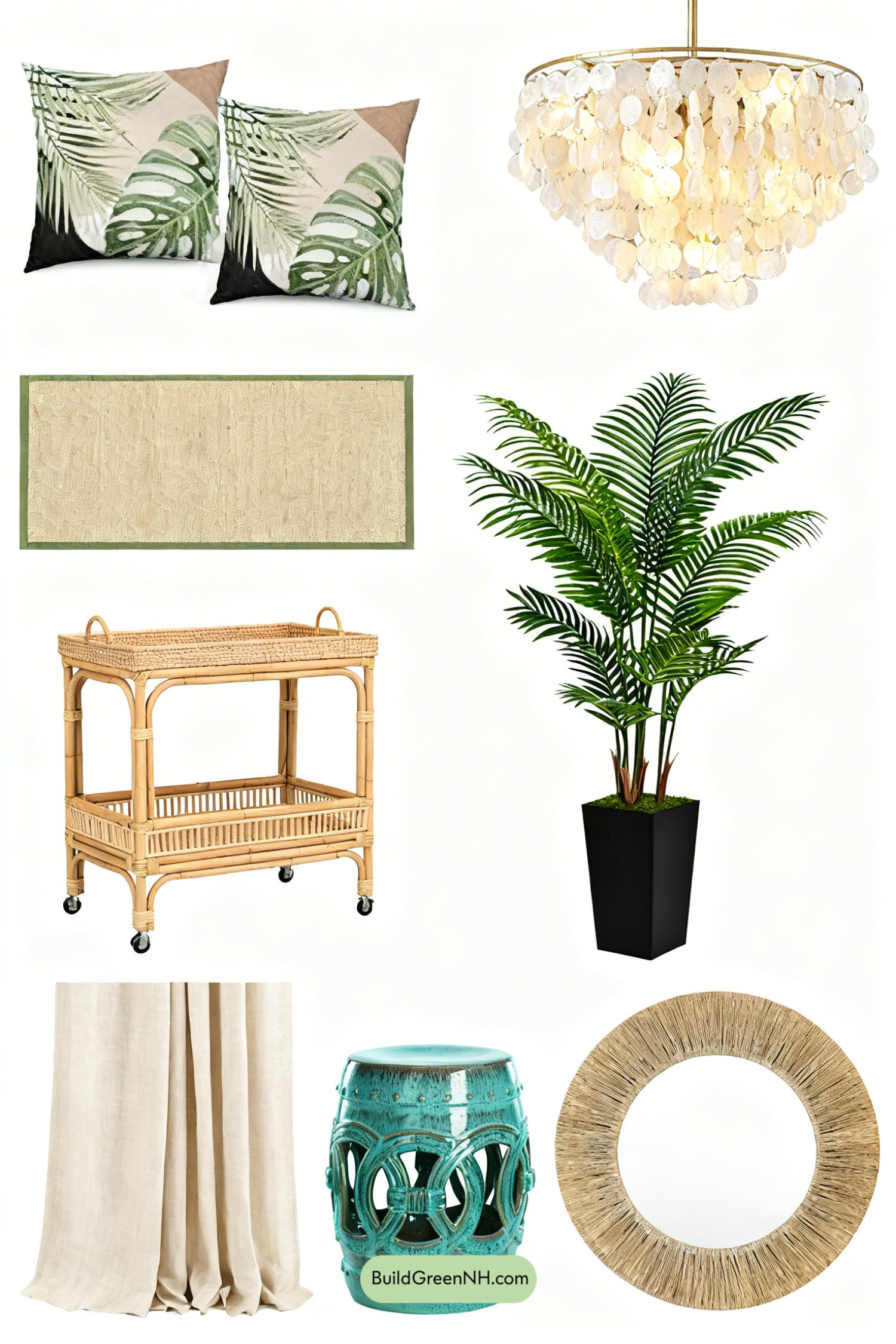 Moodboard for Resort-Ready Rattan Sunroom Retreat