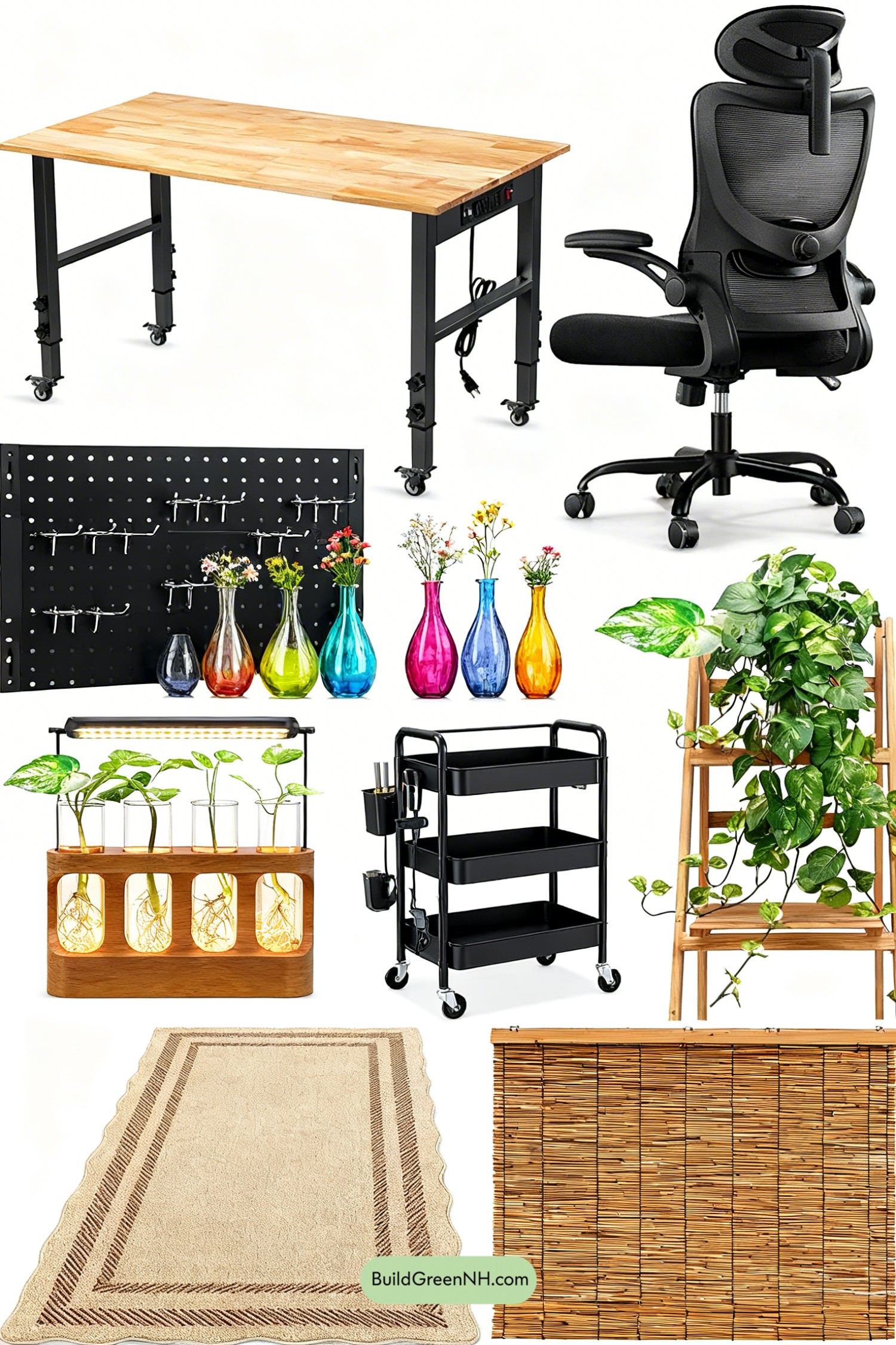 Moodboard for Sunlit Craft Studio With Plant Shelves