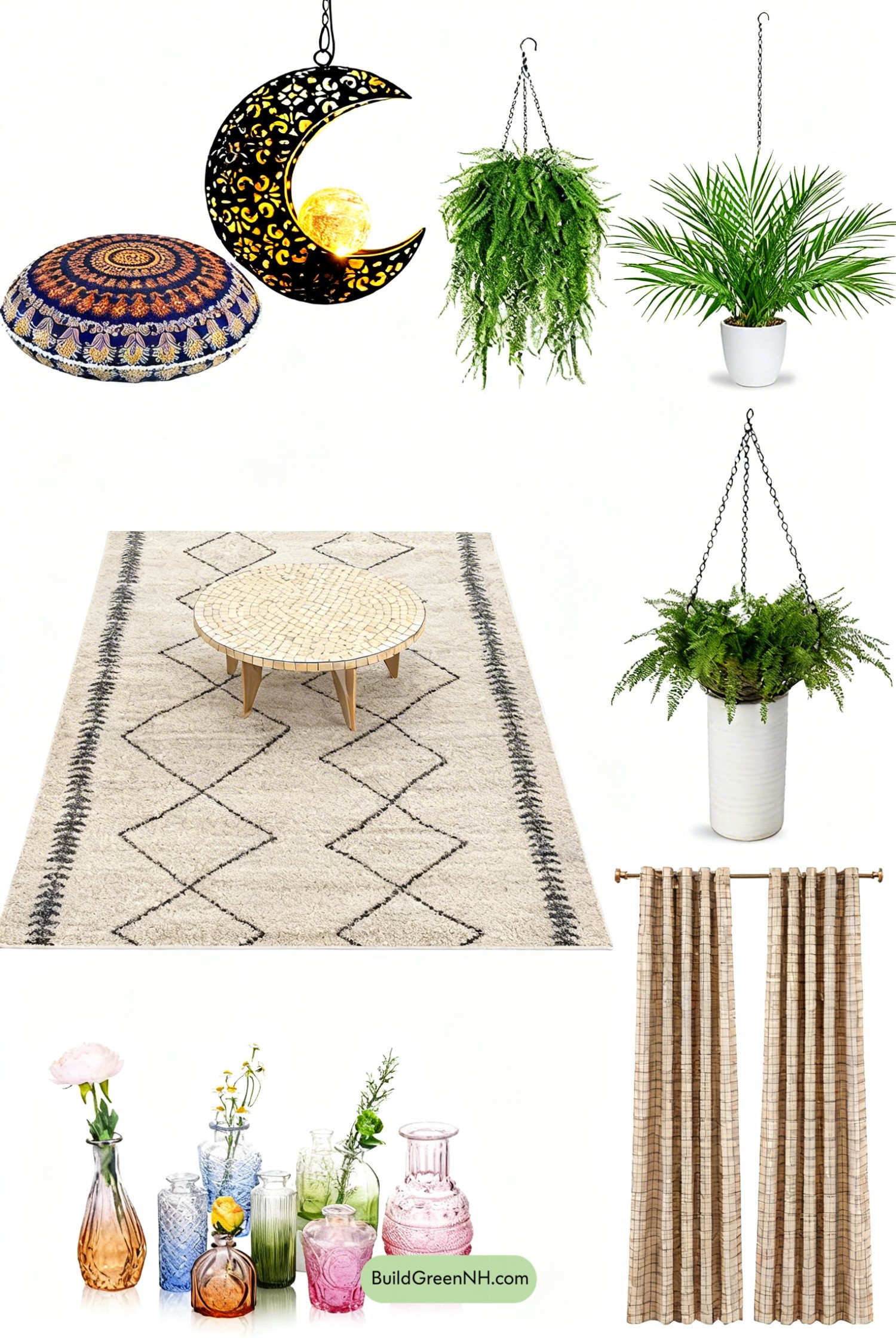 Moodboard for Moroccan Riad Sunroom in Soft Light