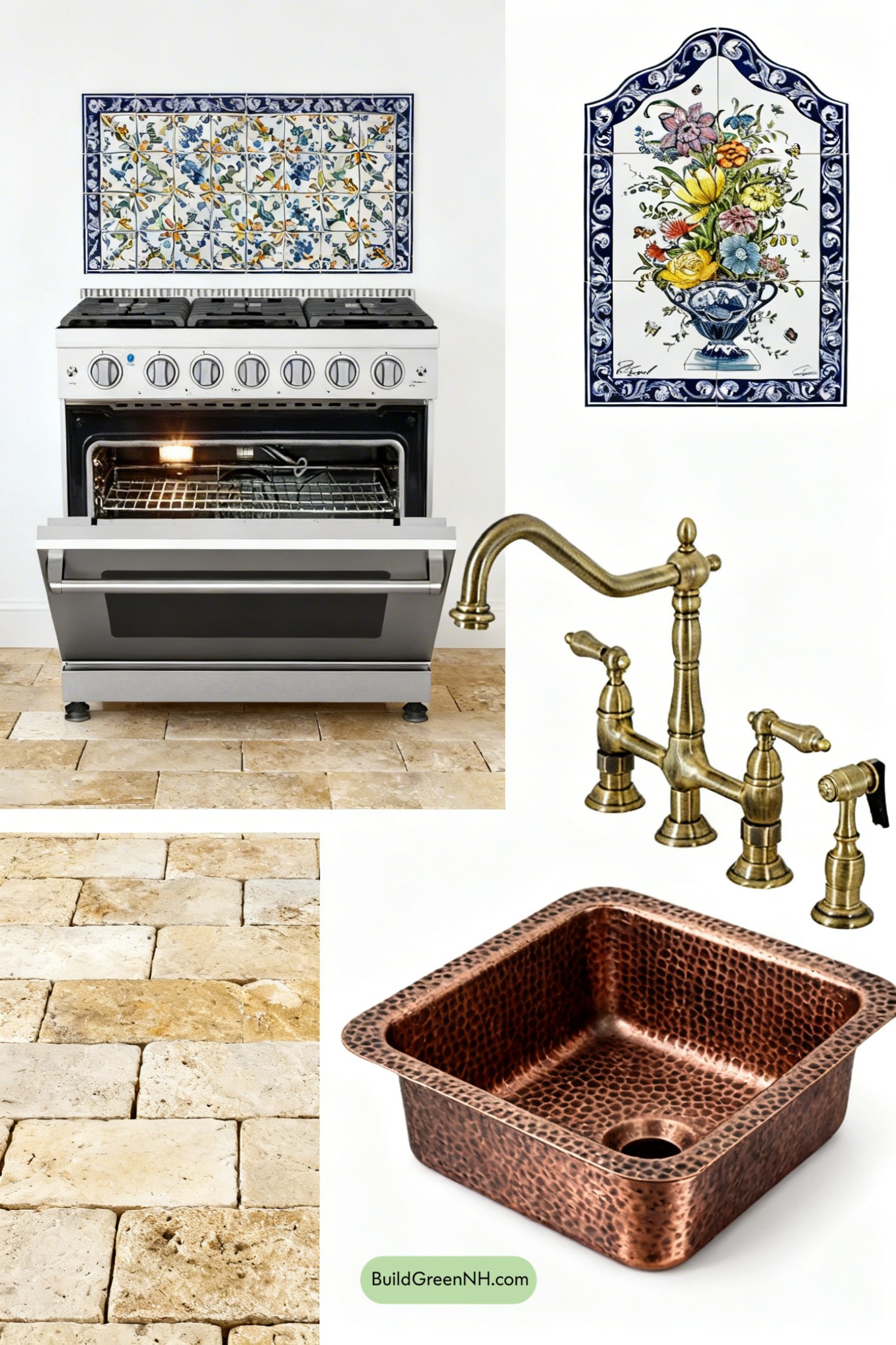 Moodboard for Plaster Hood with Tile-Mural Drama