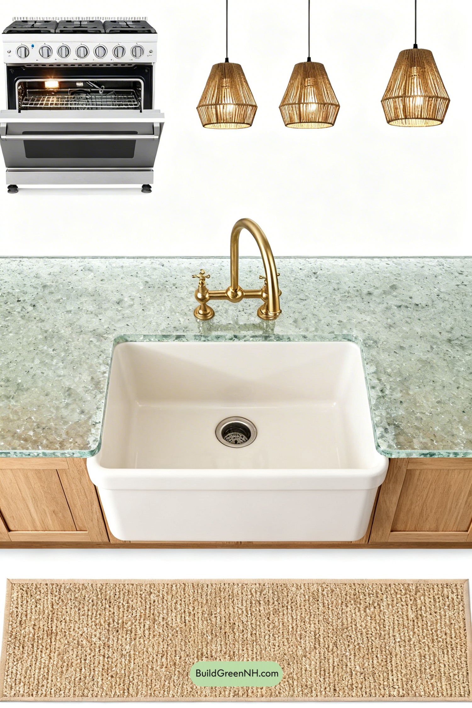 Moodboard for Walnut Range Hood Meets Living Green Wall