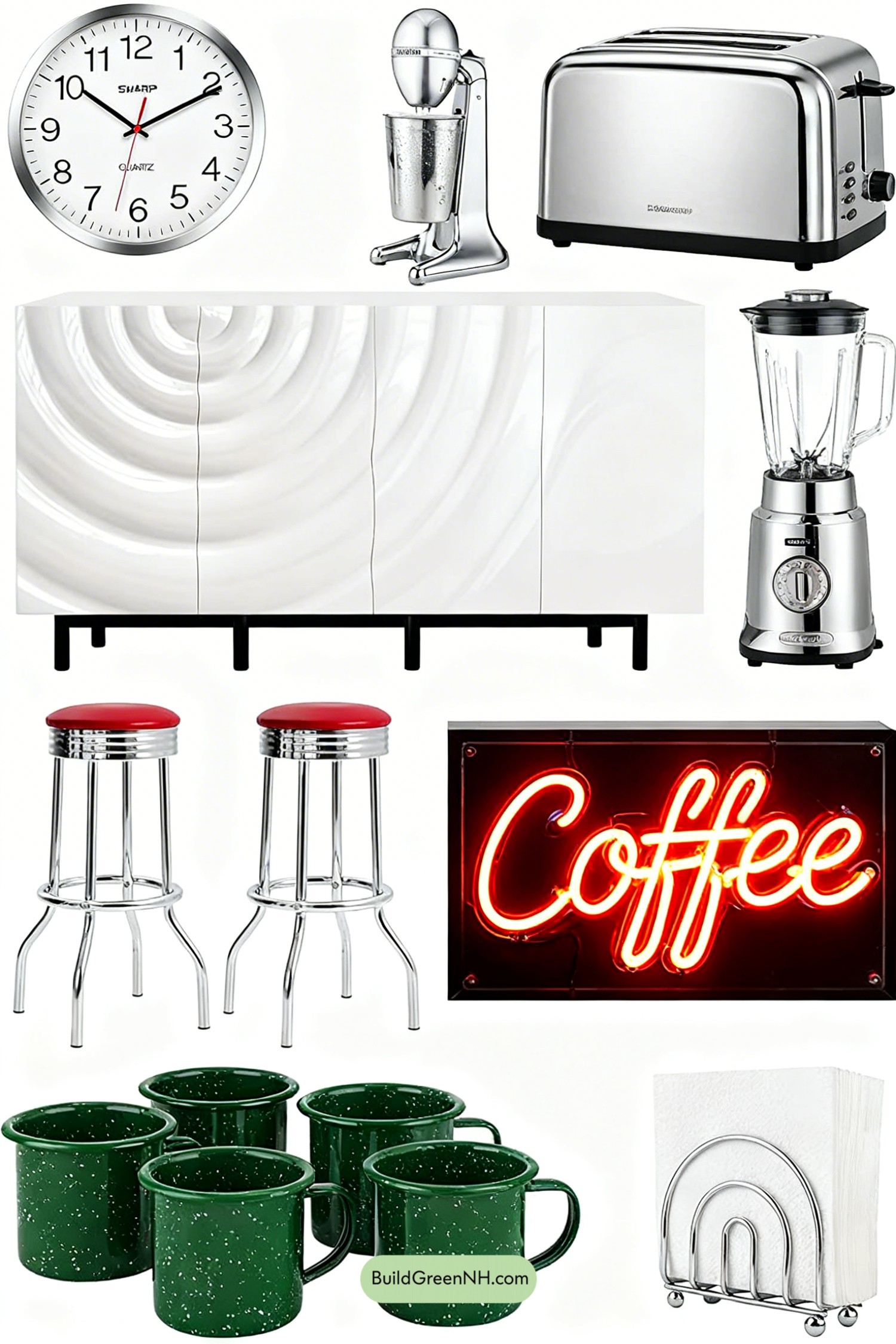 Moodboard for Checkerboard Runner, Diner-Style Swagger