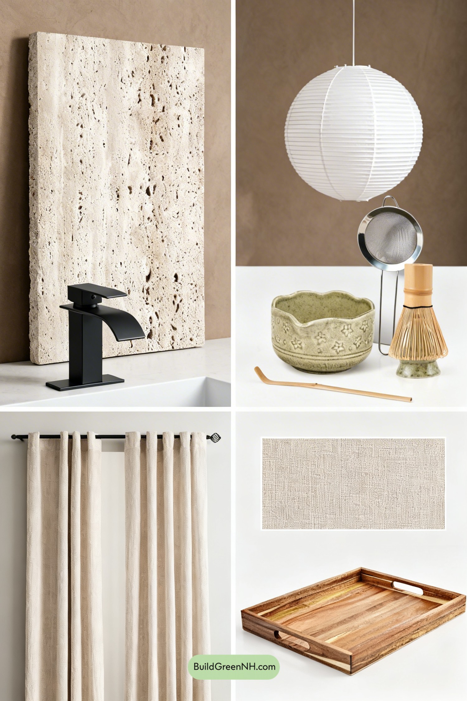 Moodboard for Ink-Stripe Runner in a Japandi Kitchen