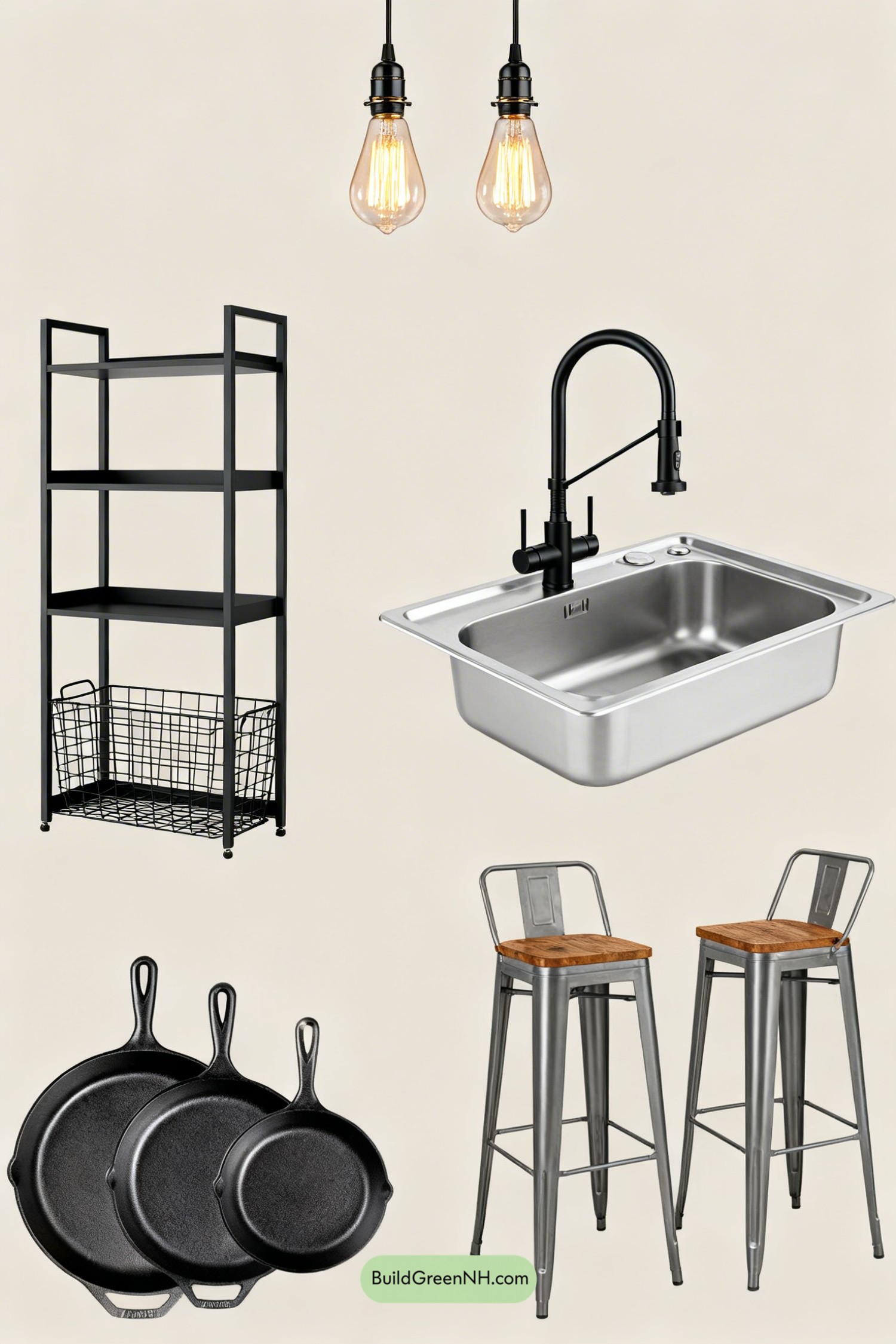 Moodboard for Persian Runner Meets Concrete Loft Cool