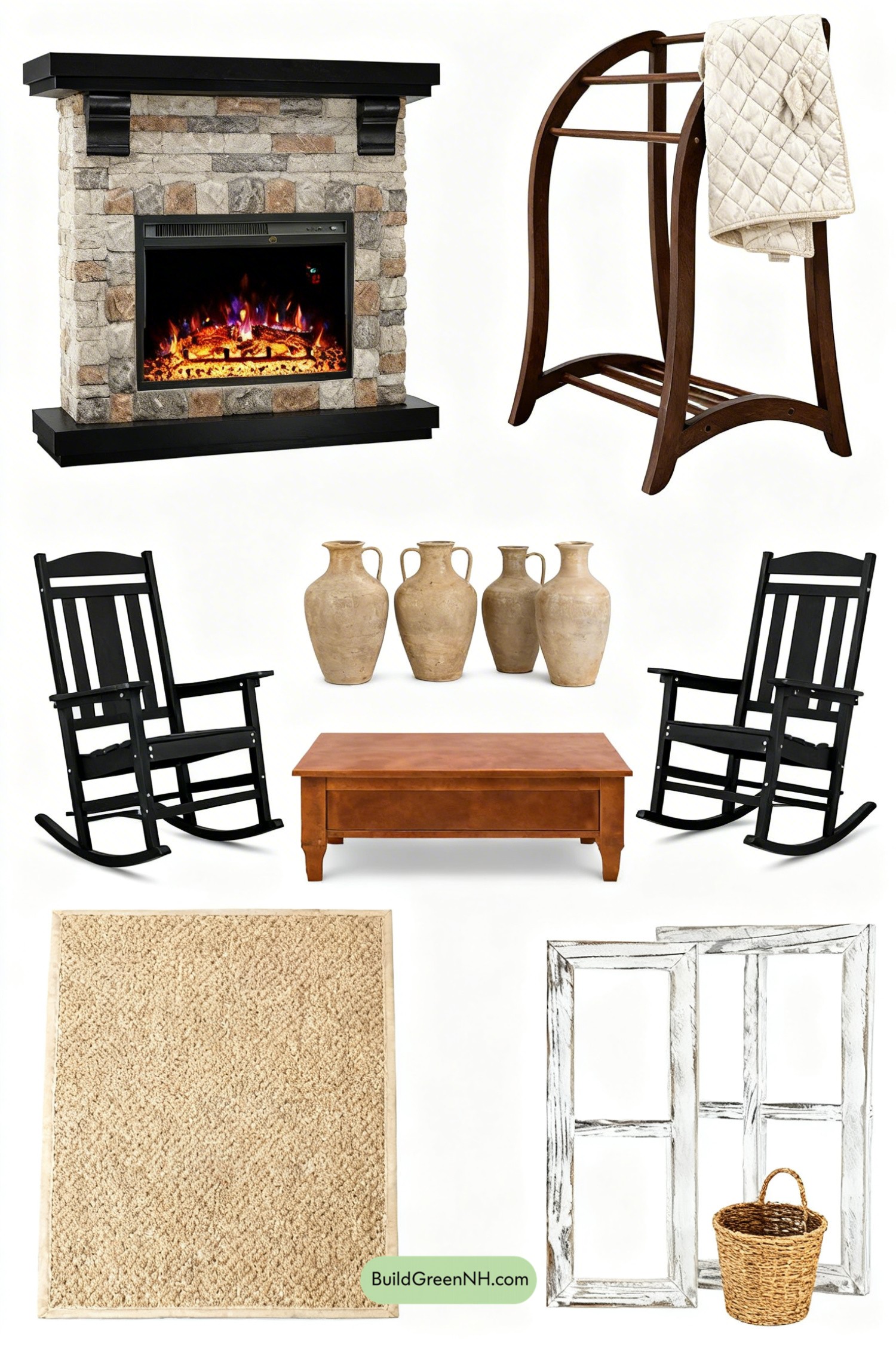 Moodboard for Southern Primitive Hearthside Comfort