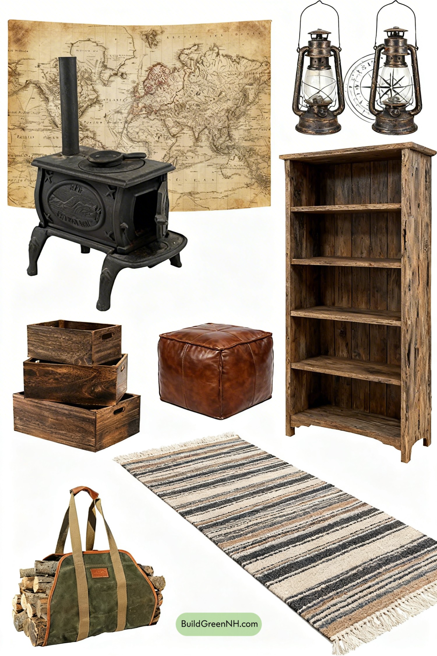 Moodboard for Trading-Post Parlor Around the Stove