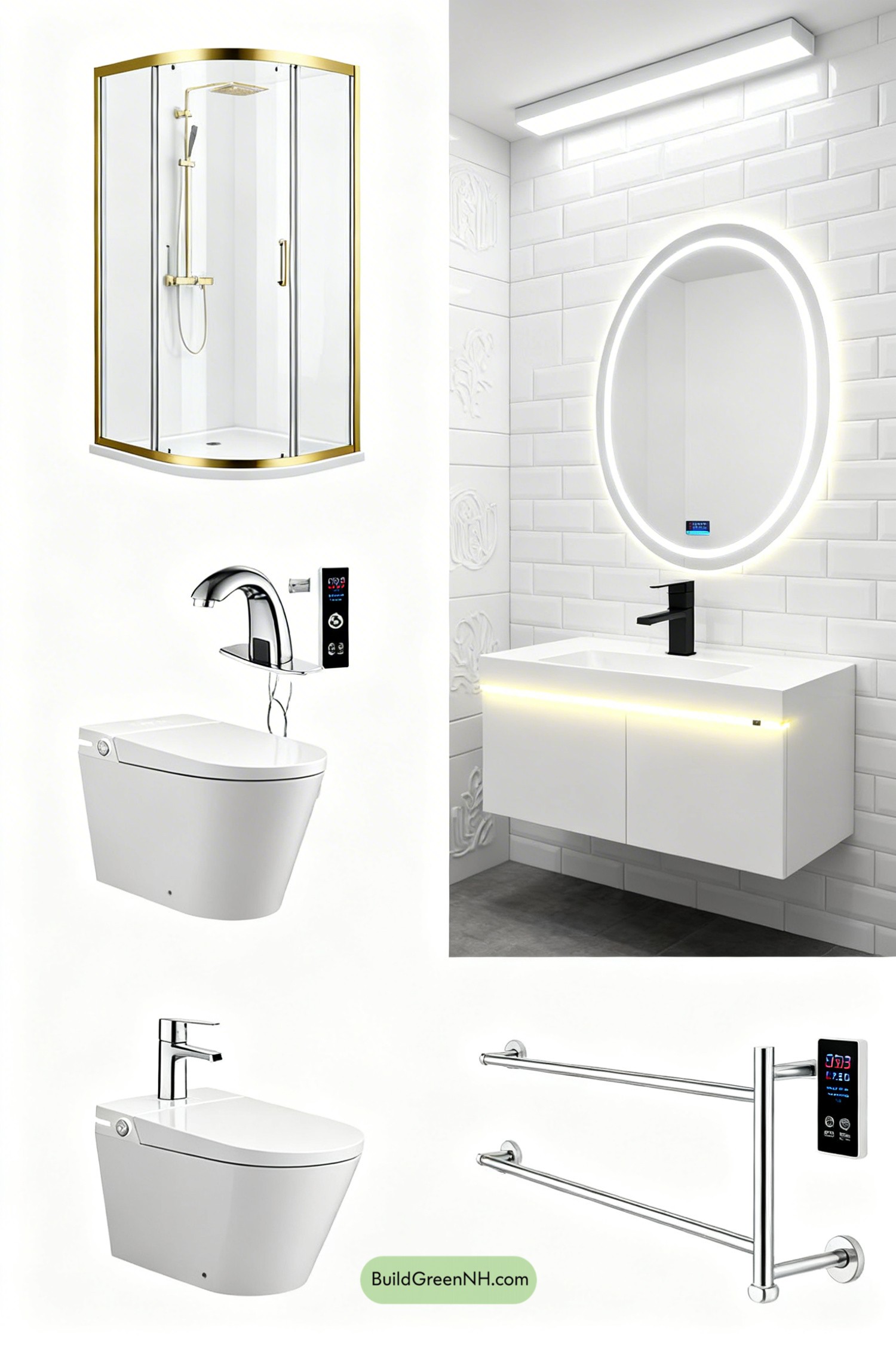 Moodboard for Spaceship-Style Tiny Full Bathroom