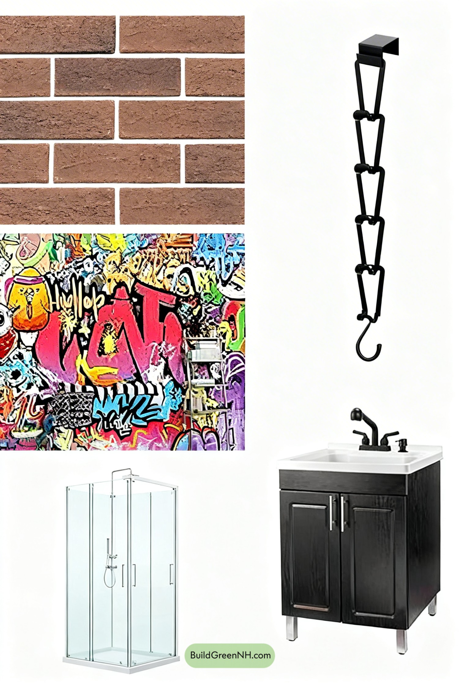 Moodboard for Back-Alley Glam in Black Steel