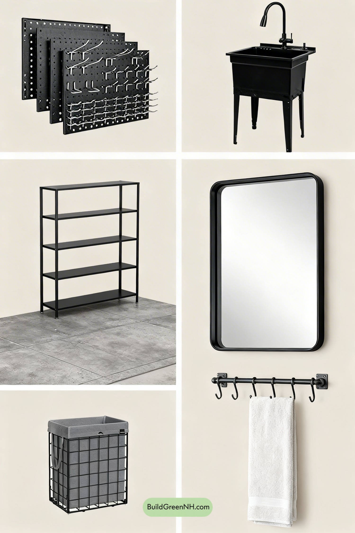 Moodboard for Skate-Zine Punk Utility Bathroom