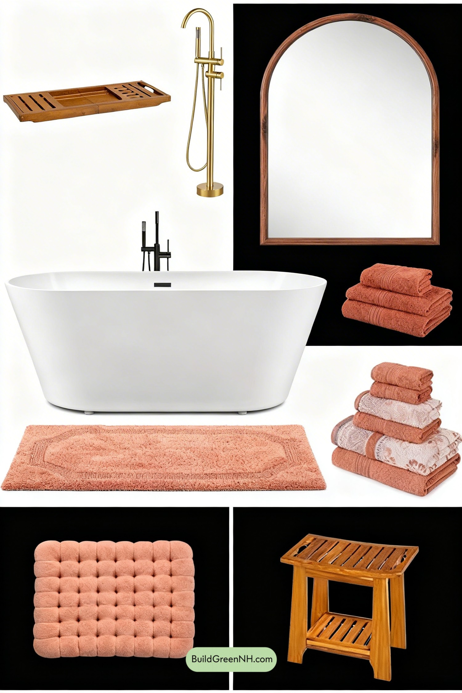 Moodboard for Sunset Ombré Tile Soaking Retreat