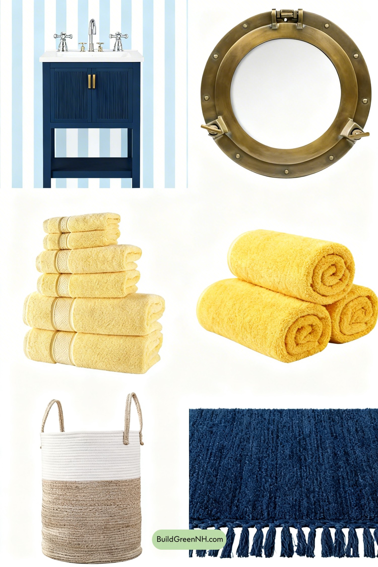 Moodboard for Shipshape Stripes with Cobalt Charm