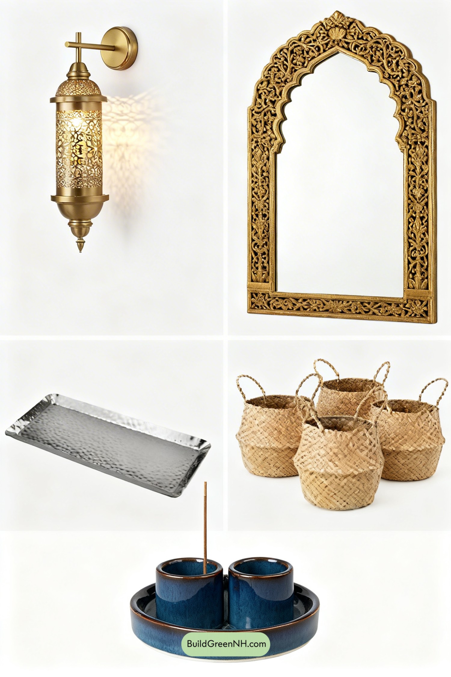 Moodboard for Moroccan Riad Jewel-Box Bathroom