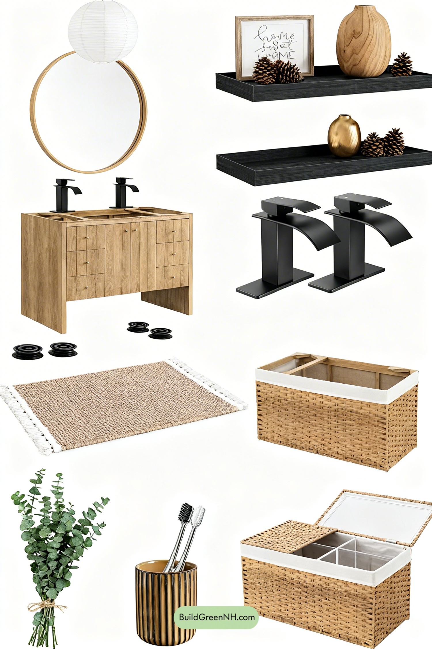 Moodboard for Paper Lantern Glow, Slatted Oak Calm