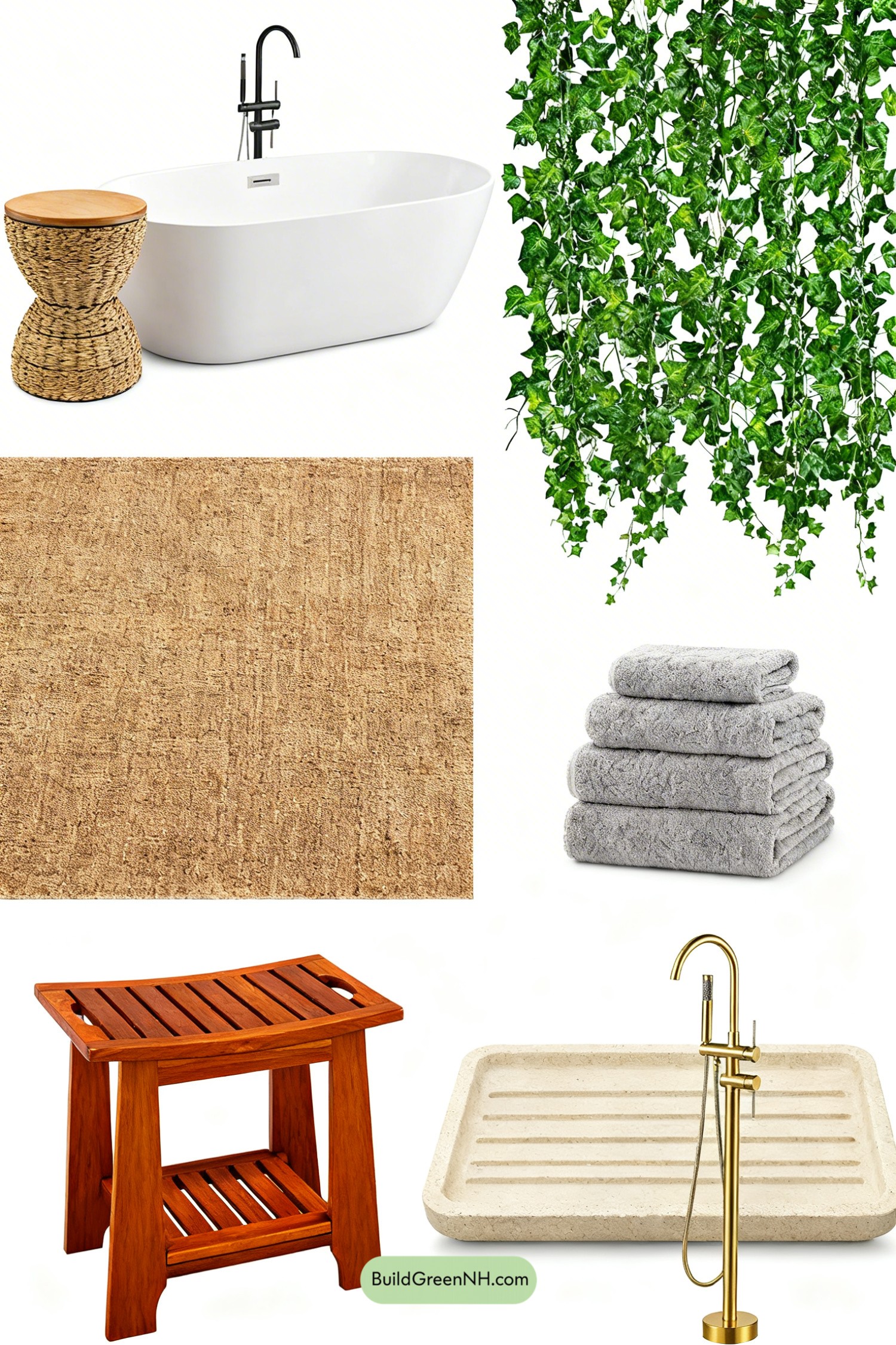 Moodboard for Ivy Canopy Soak in Boho Calm