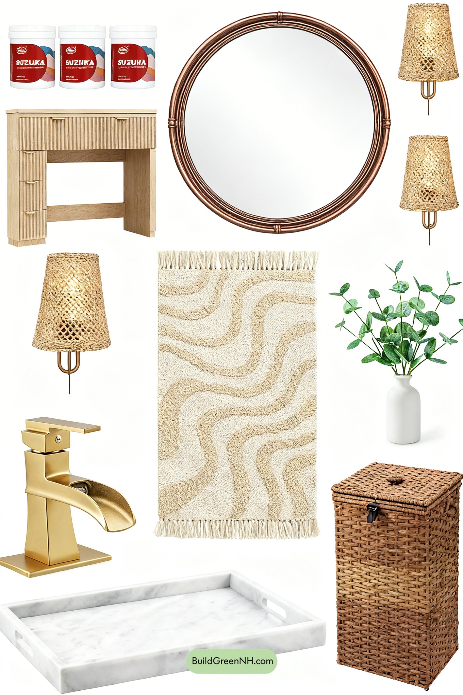 Moodboard for Textured Boho Vanity Wall Glow