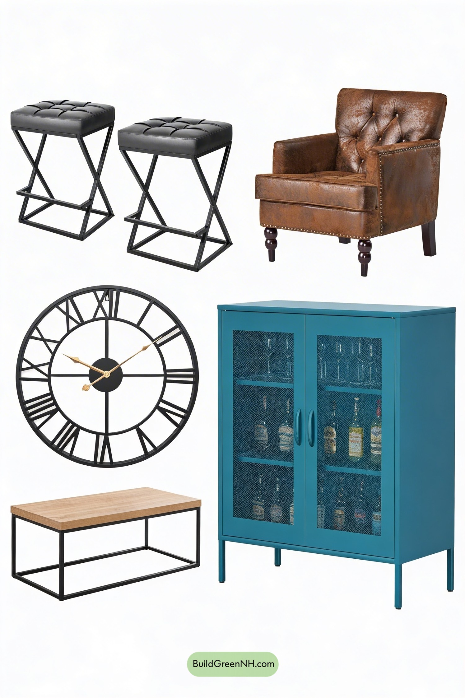 Moodboard for Steel-and-Wood Barndo Great Room Mood