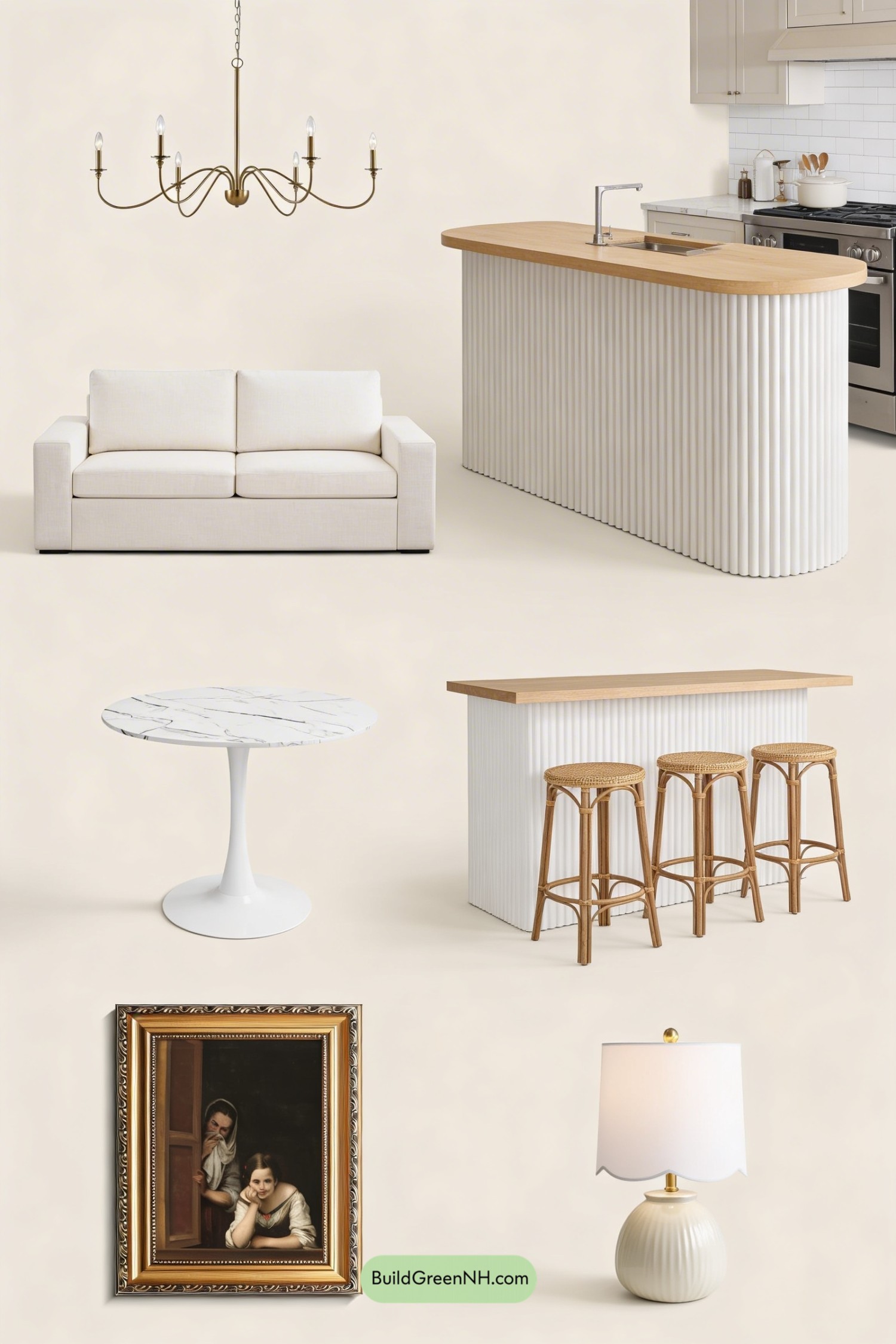 Moodboard for Creamy French-Country Barndo, Open and Airy
