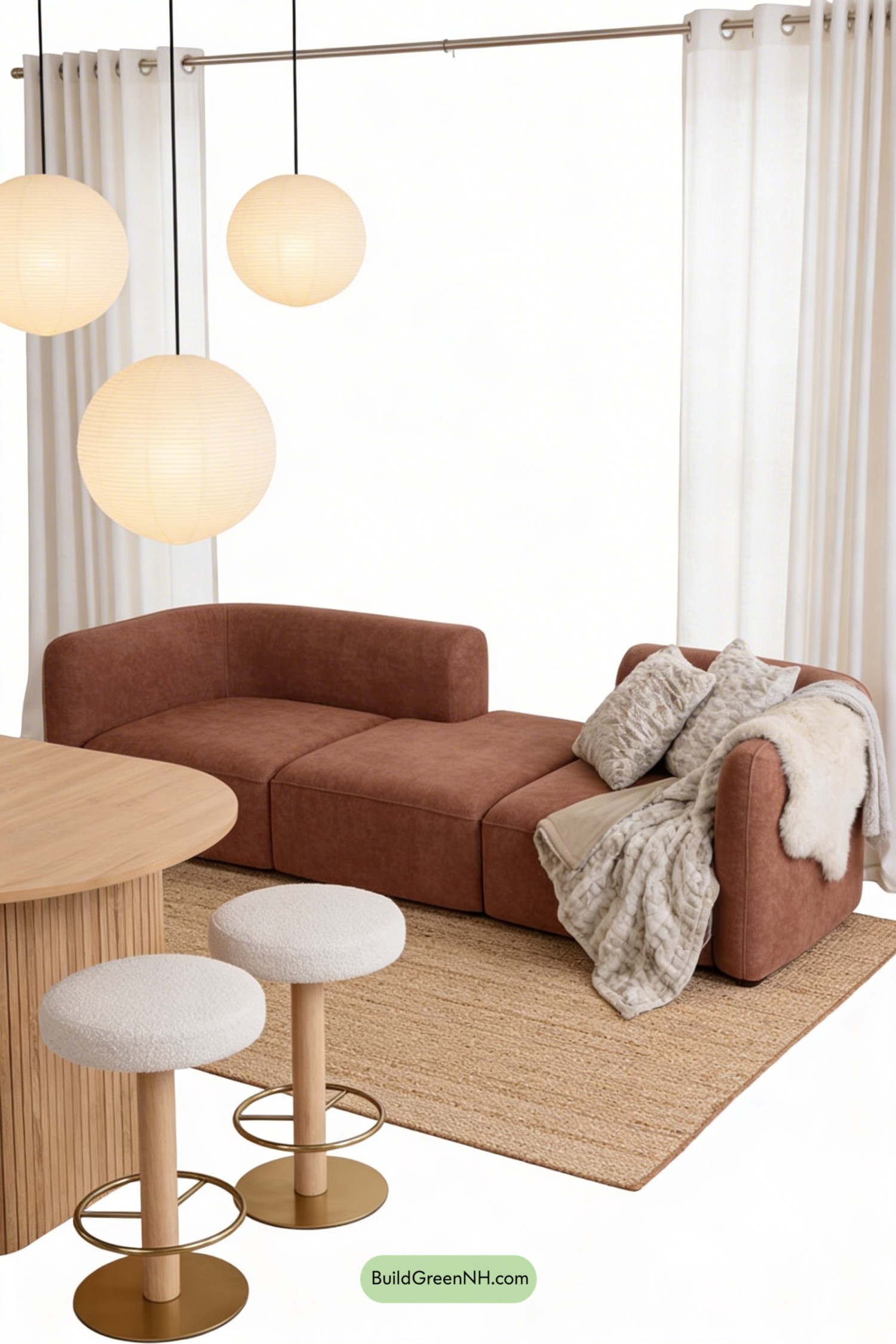 Moodboard for Hygge Barndominium Flow Under Vaulted Beams