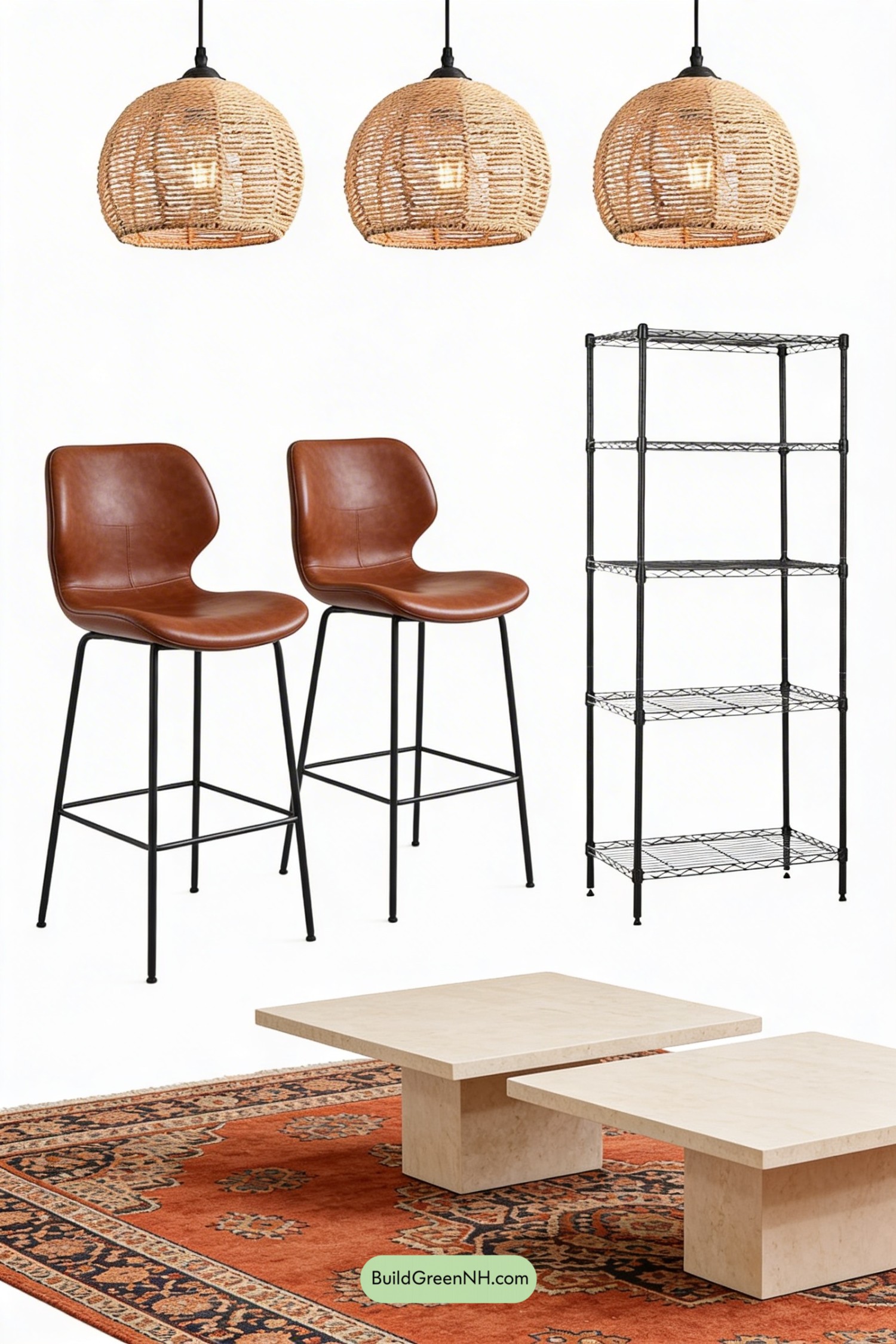 Moodboard for Desert-Toned Great Room, One Easy Flow