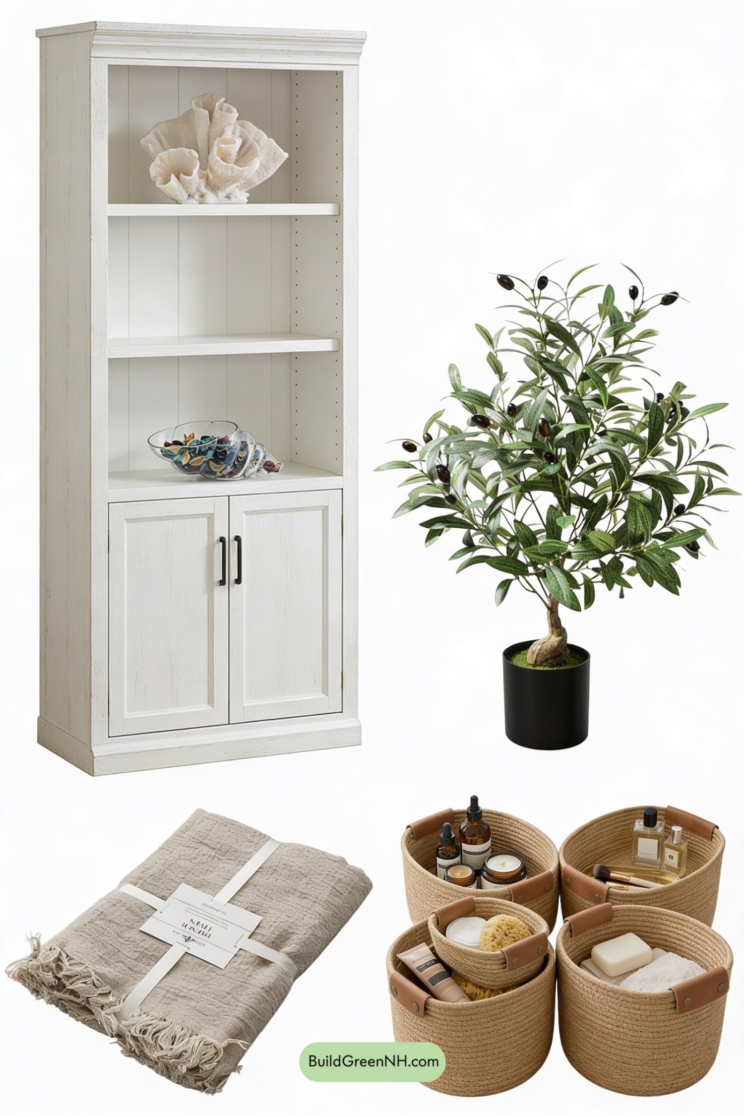 Moodboard for Whitewashed Coastal Shelf, Soft and Breezy