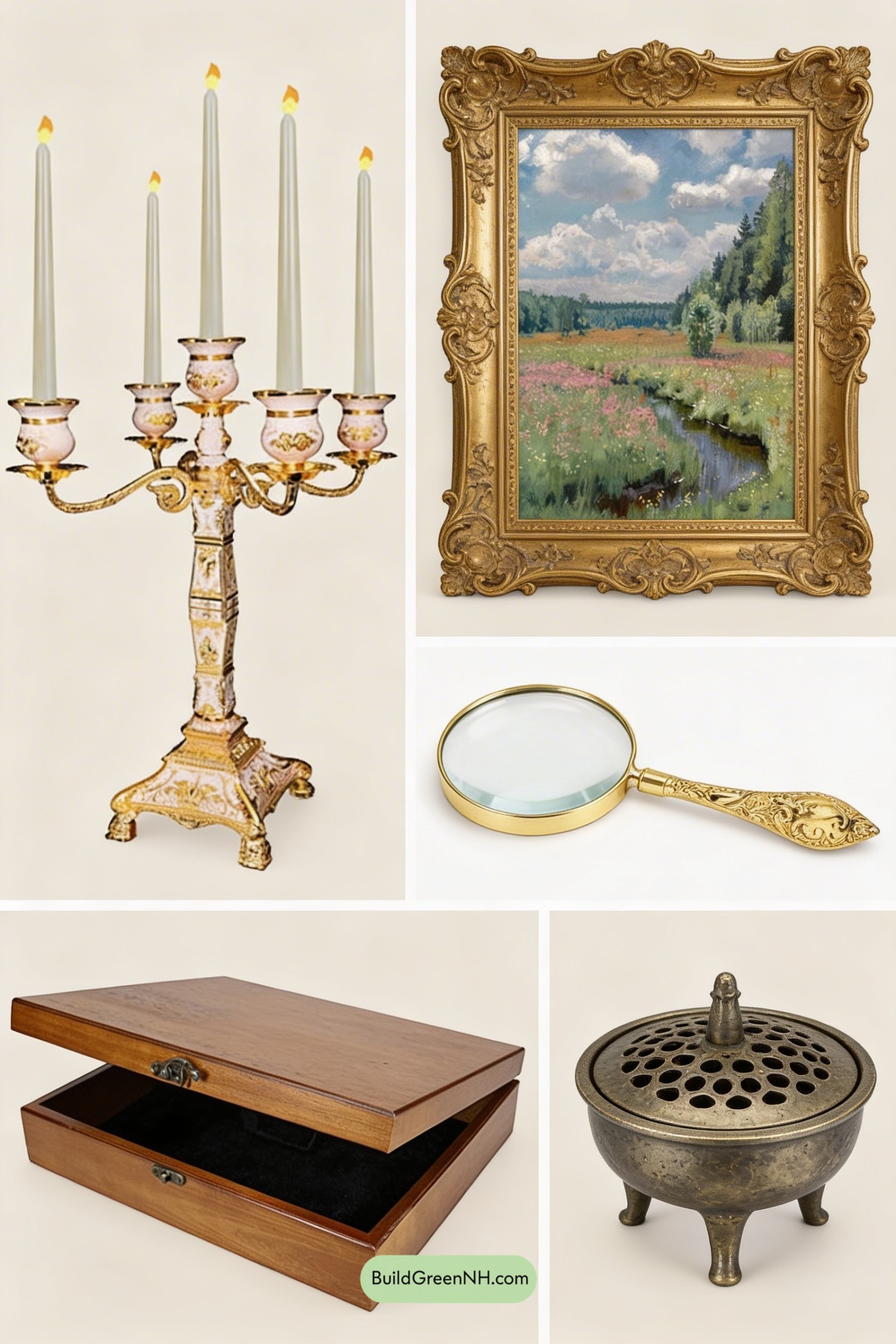 Moodboard for Walnut Ladder Library with Candlelit Charm