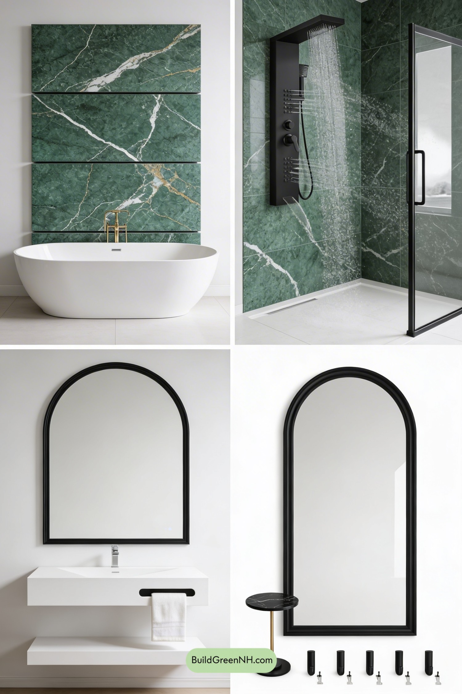 Moodboard for Emerald Stone Spa, Gallery-Ready Style