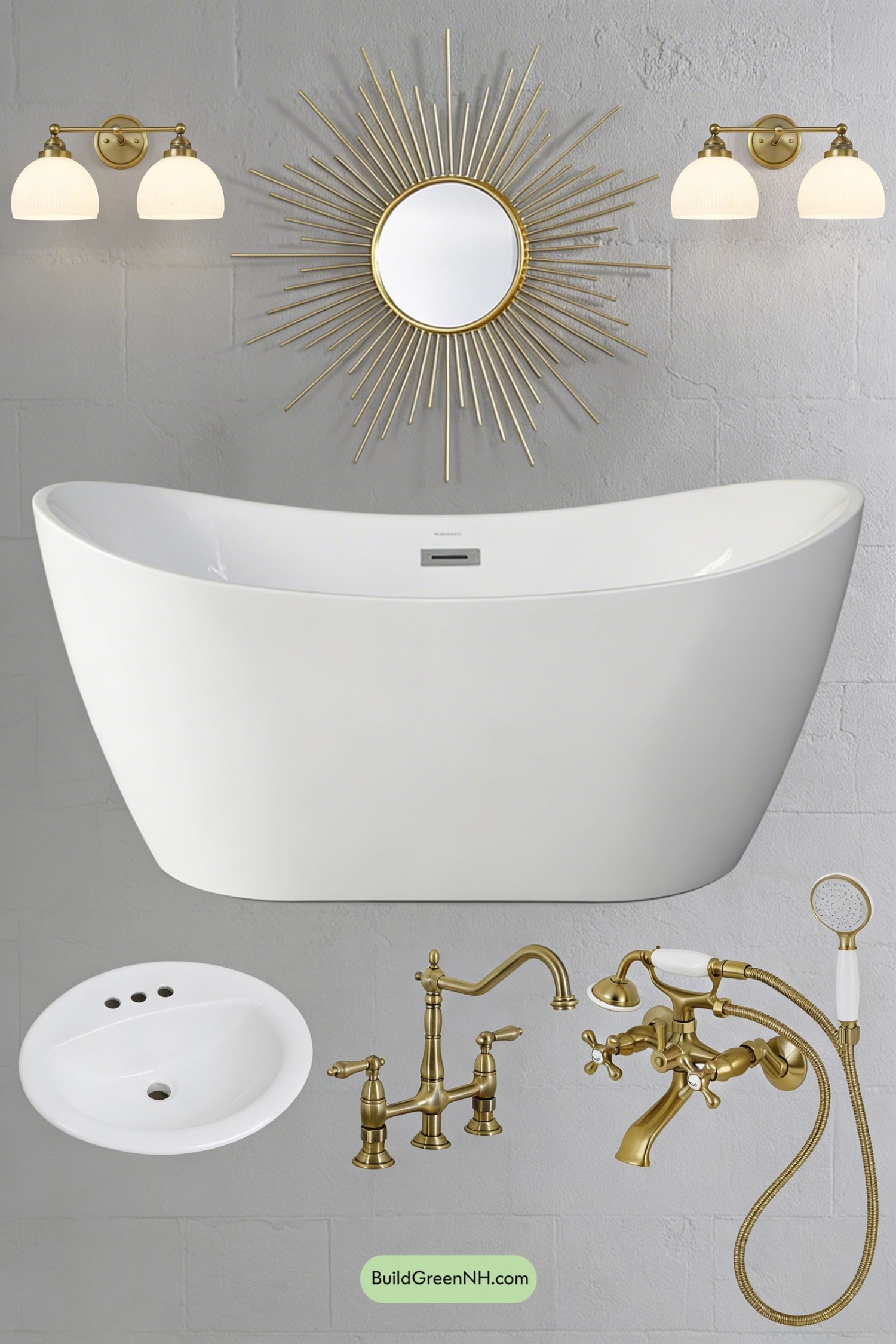 Moodboard for Sunburst Glam in Powder Blue