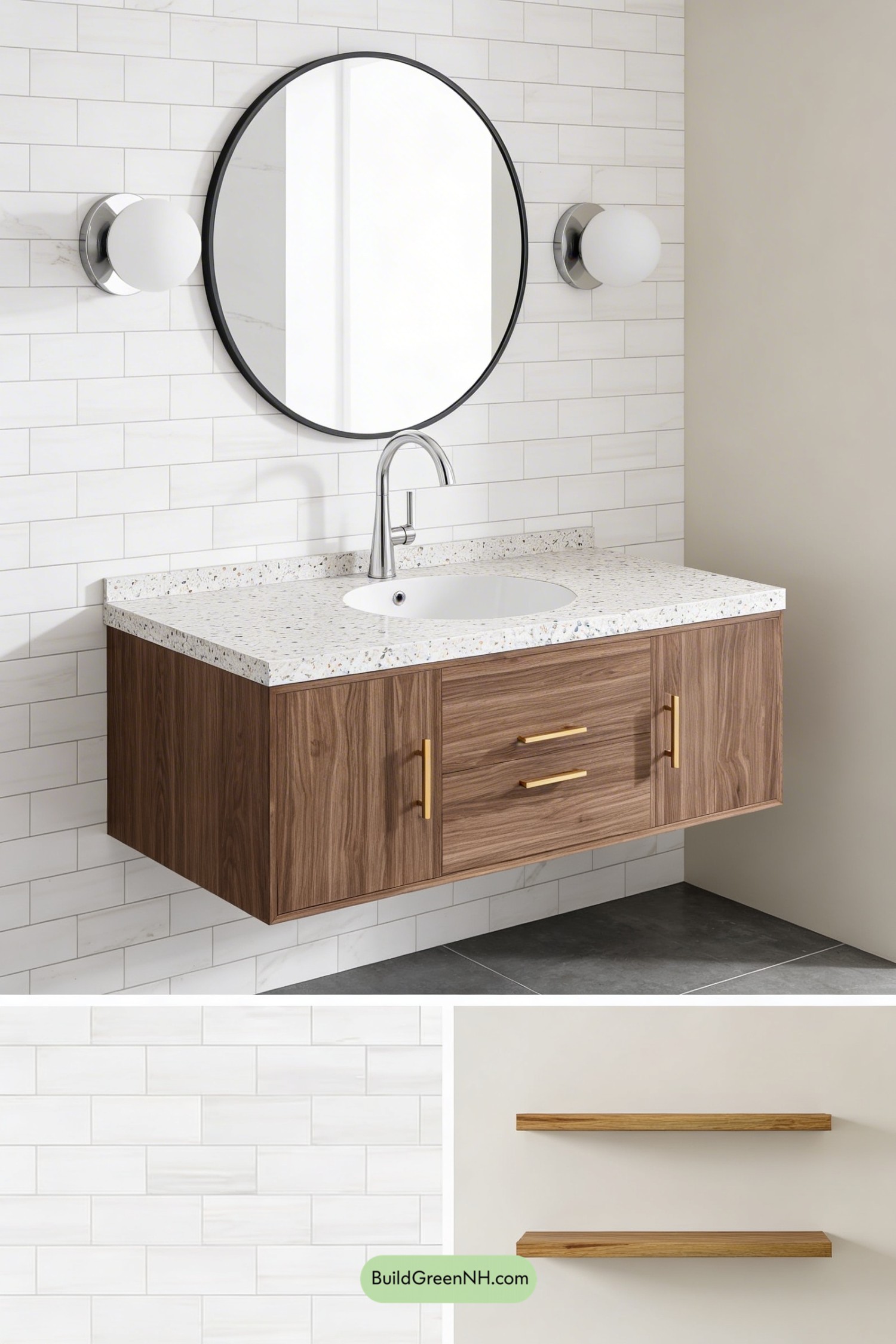 Moodboard for Terrazzo Star, Walnut Calm