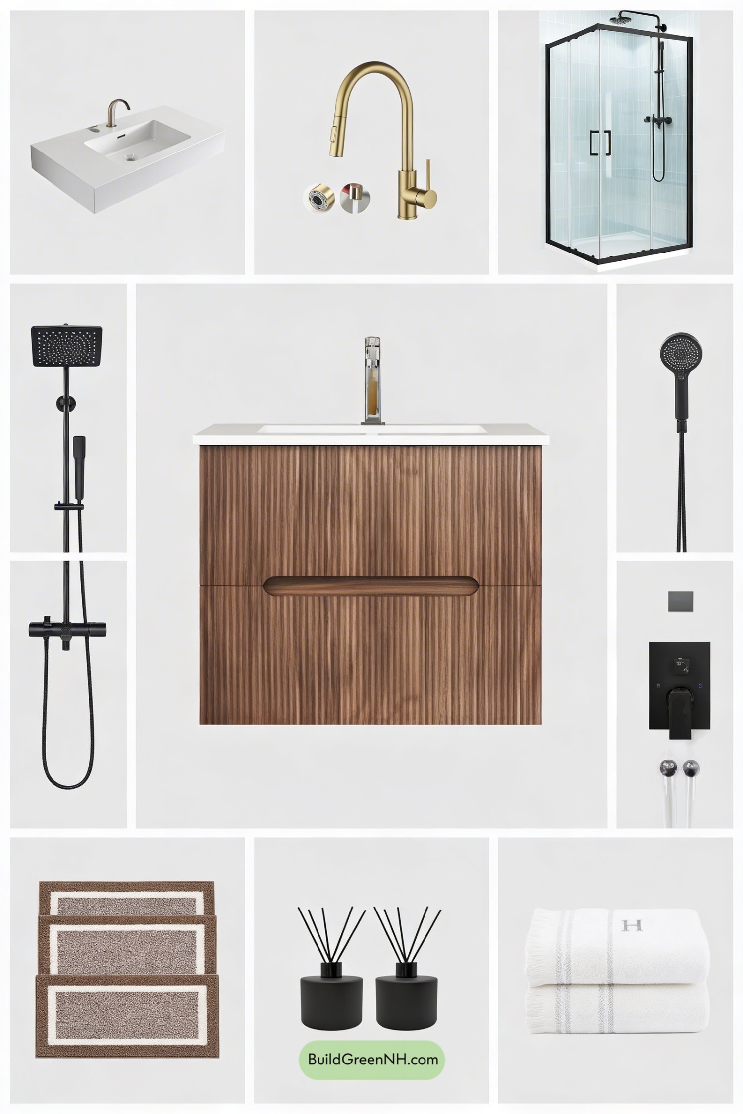 Moodboard for Backlit Stone, Warm Wood, Hotel Glow