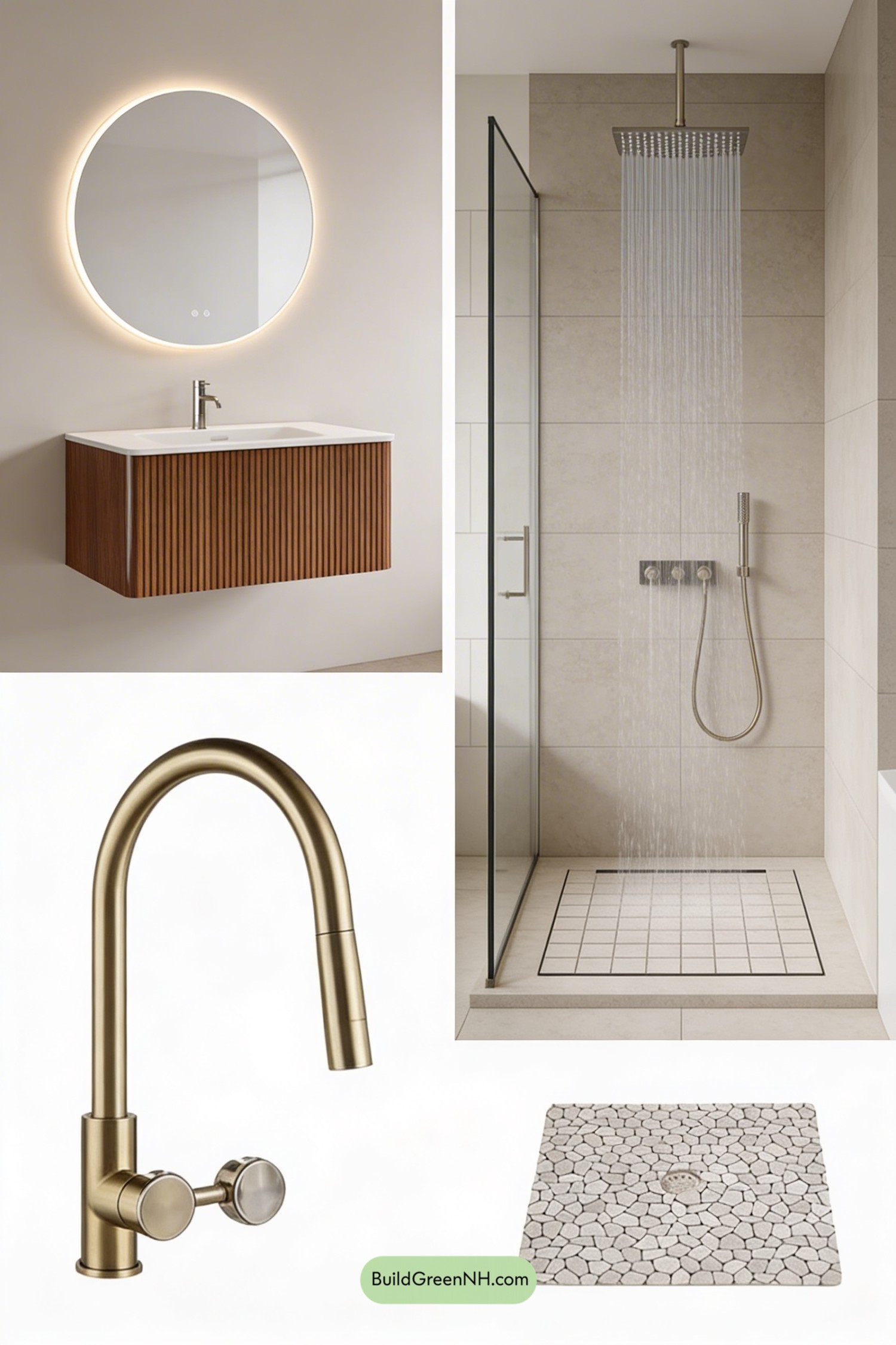 Moodboard for Moody Botanical Bathroom Retreat