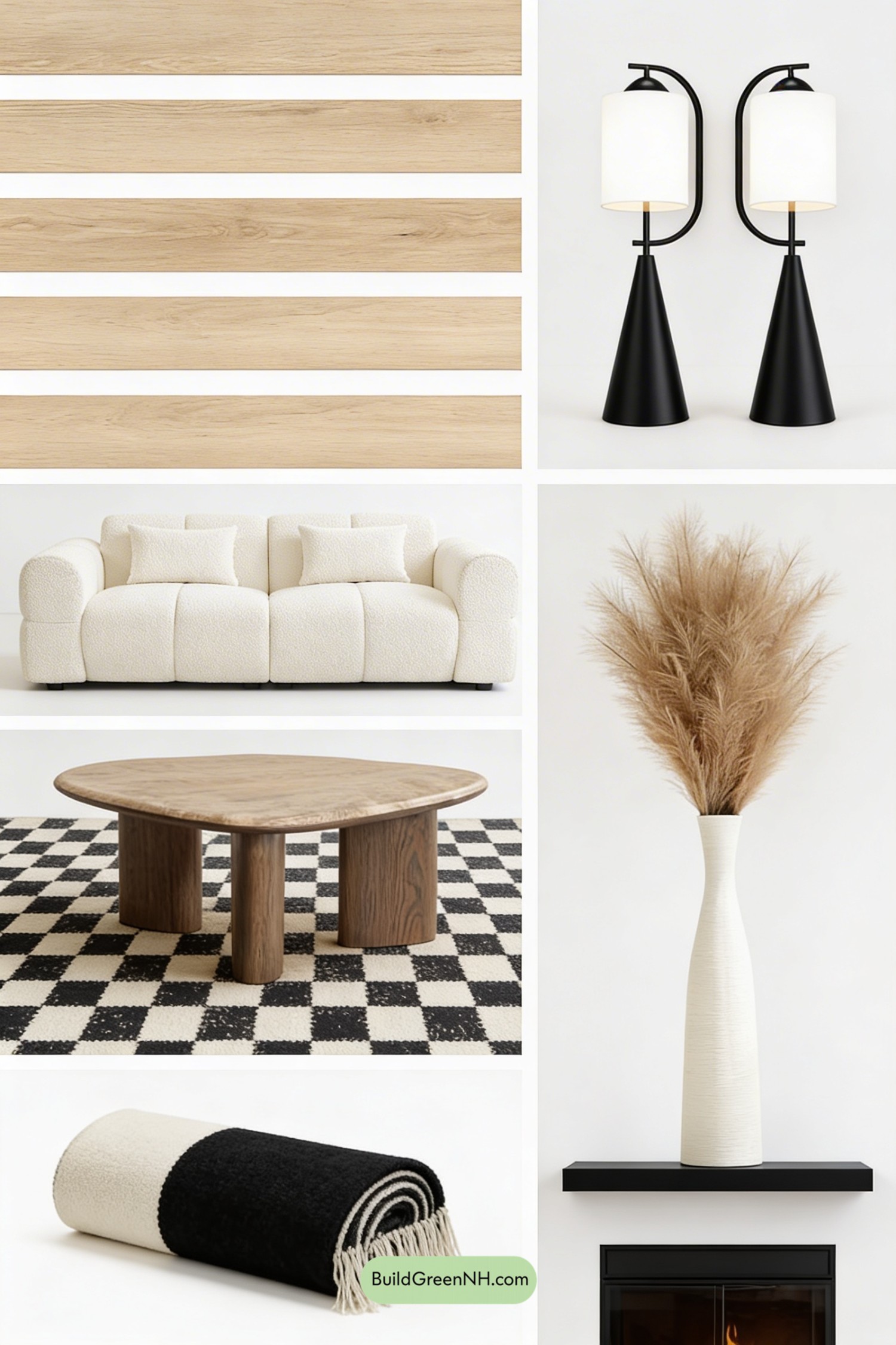 Moodboard for Black Statement Fan in Bright Vaulted Loft