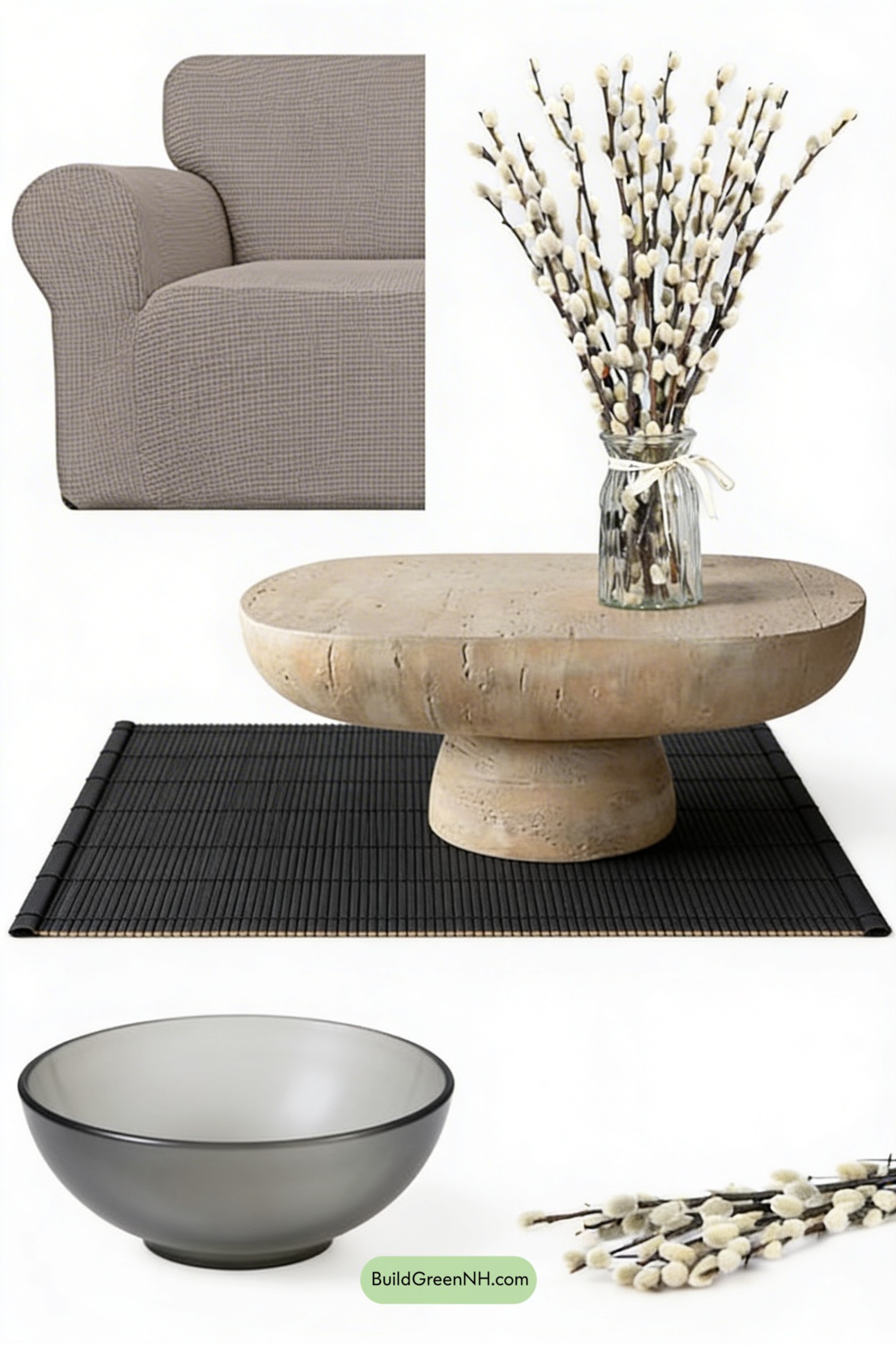 Moodboard for Hearth-Centered Wabi Sabi Retreat