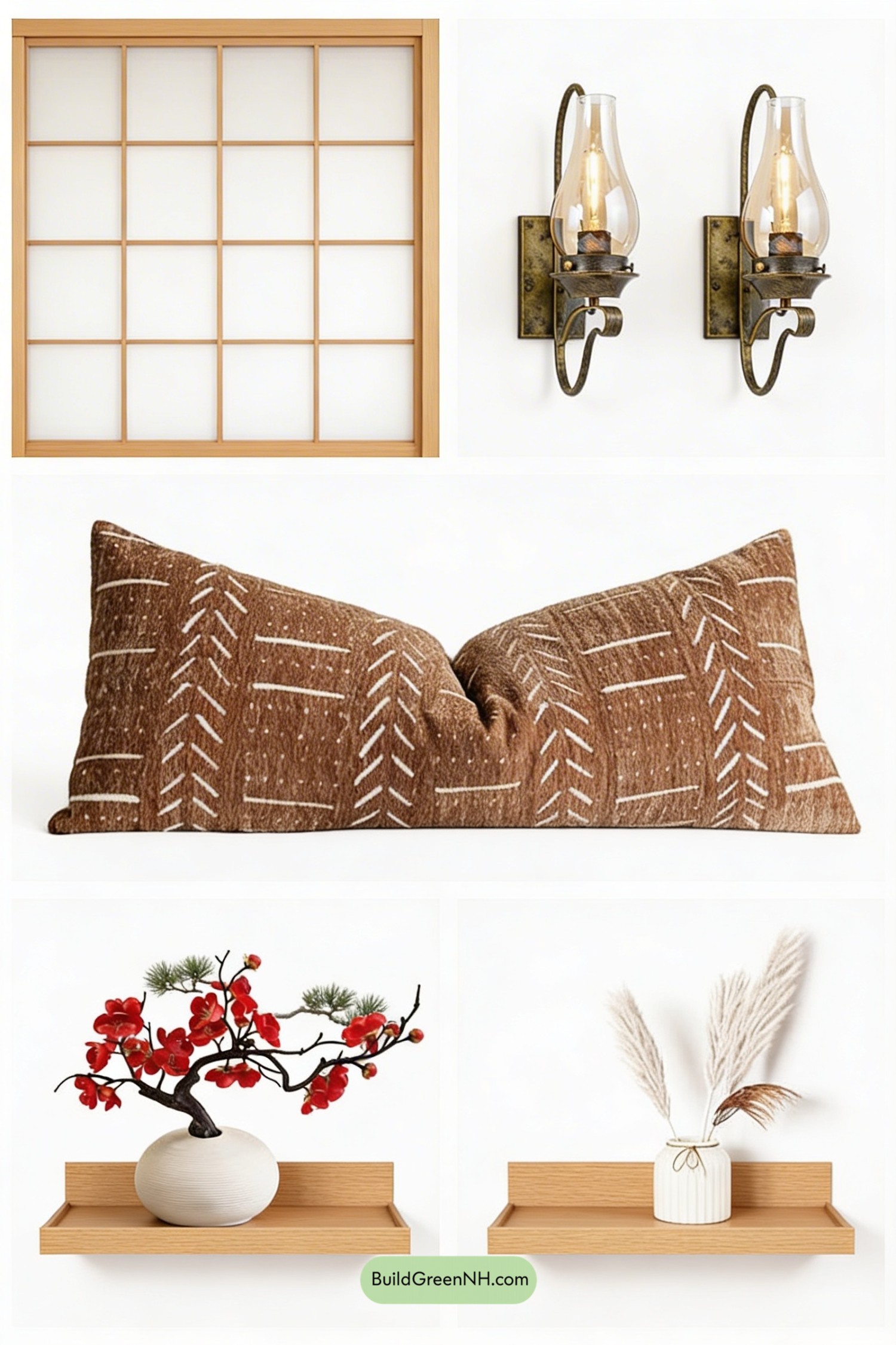 Moodboard for Split-Level Wabi Sabi Retreat