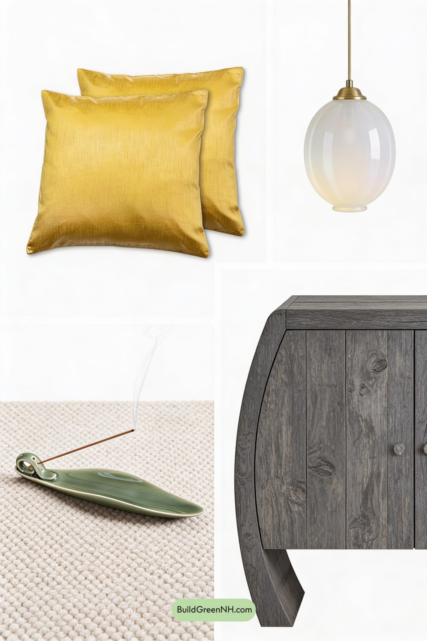 Moodboard for Stone and Linen Wabi Sabi Living Room