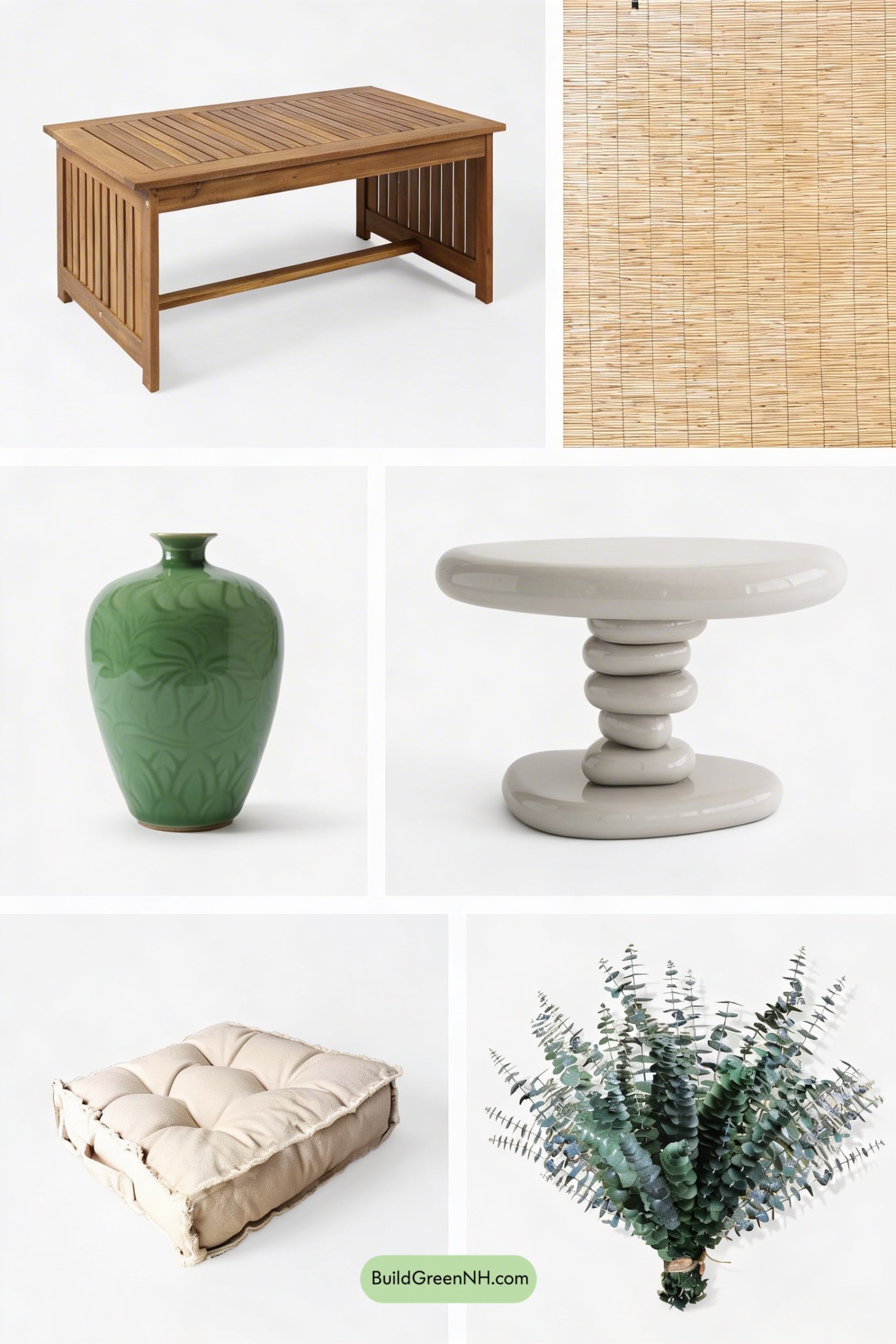 Moodboard for Moss-Tinted Wabi Sabi Retreat