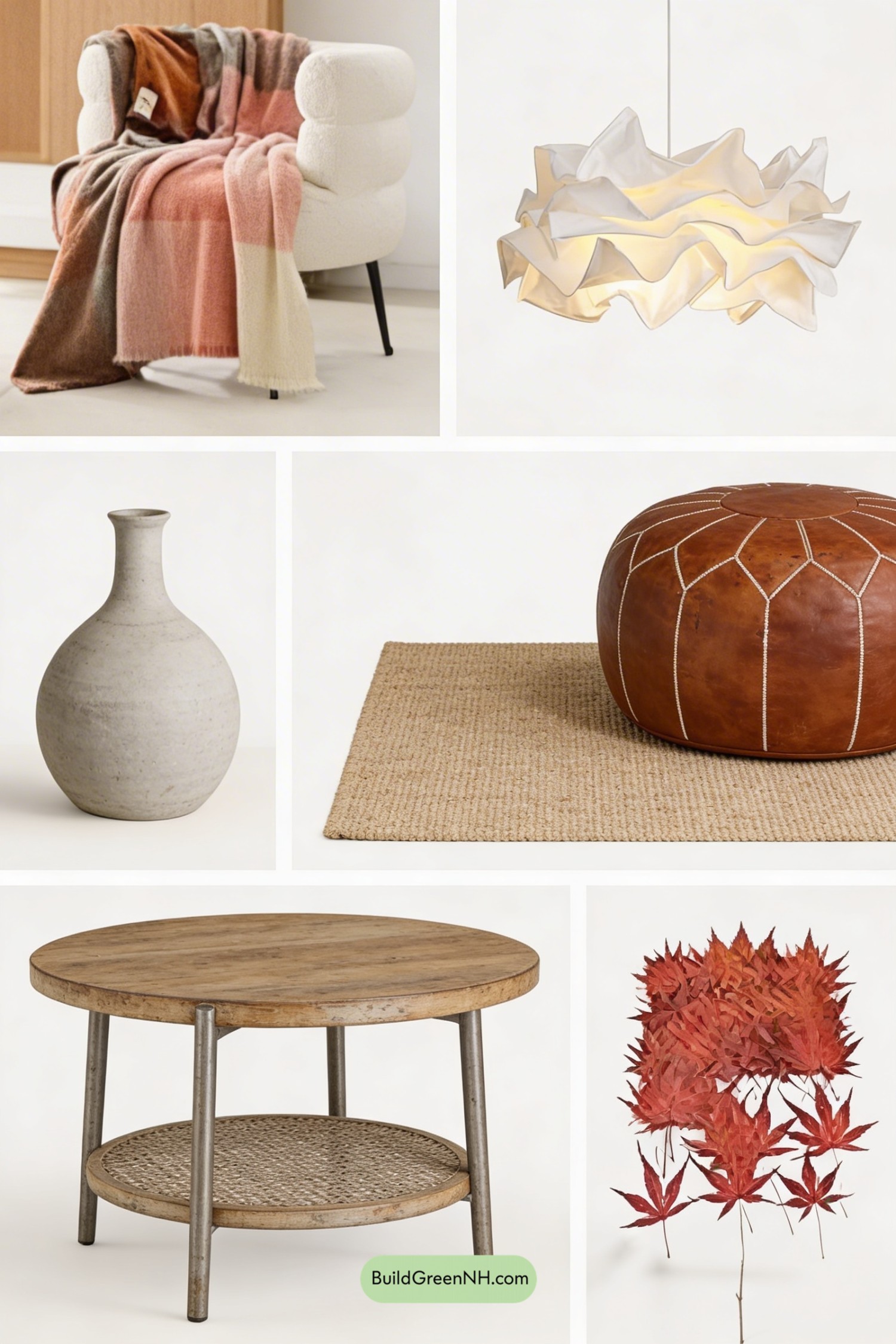 Moodboard for Rainy Day Wabi Sabi Retreat