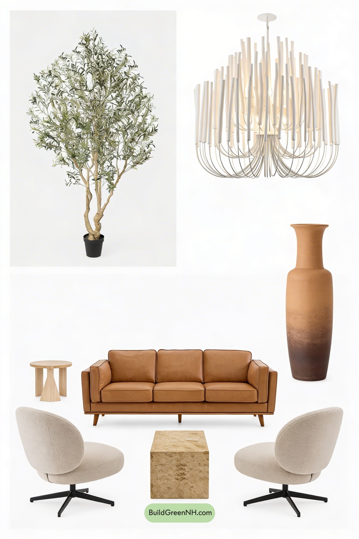 Moodboard for Greek Villa in Desert Modern Glow