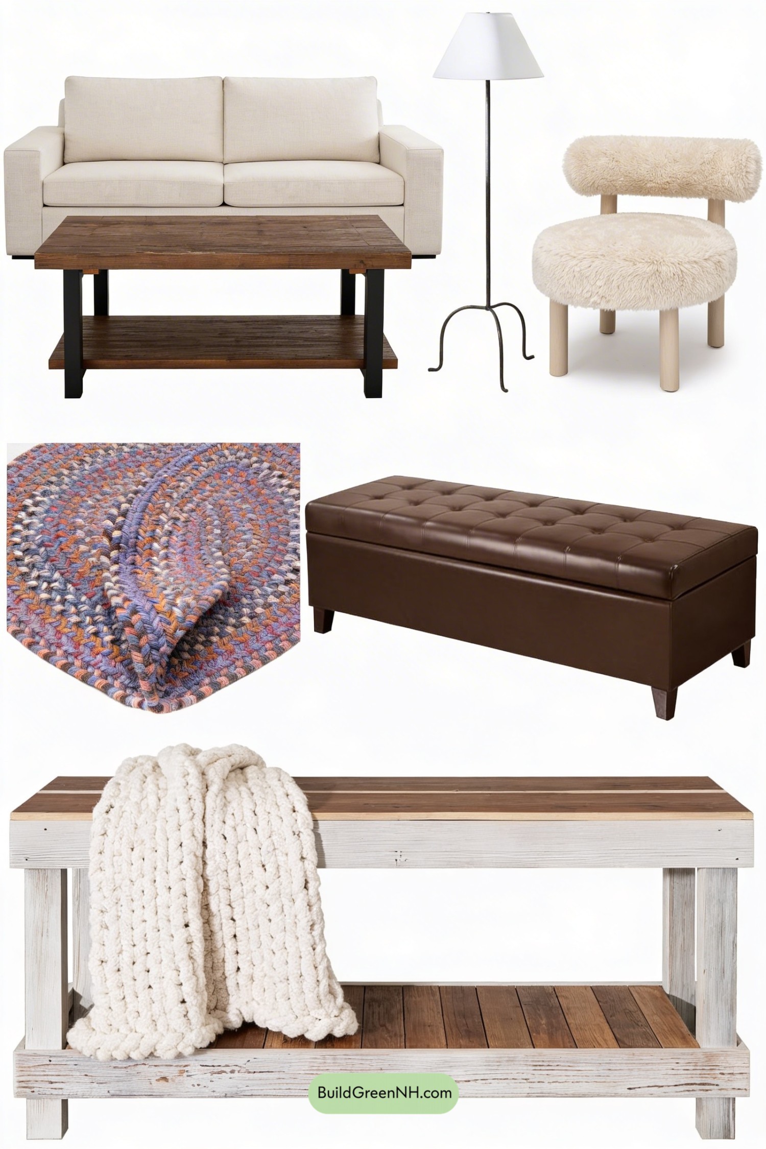 Moodboard for Greek Villa Rustic Lodge Living Room