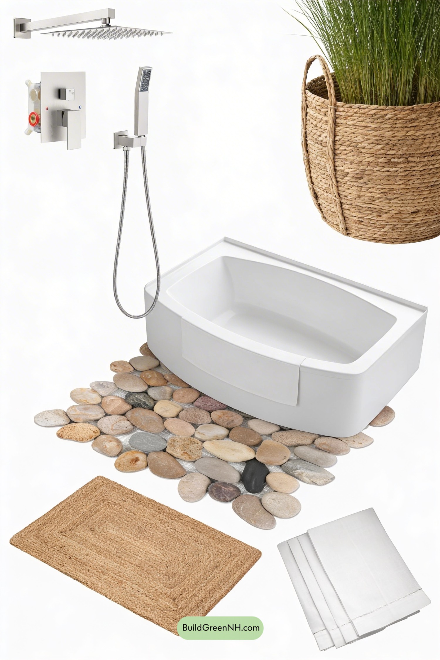 Moodboard for Coastal Scandi Bathroom Retreat