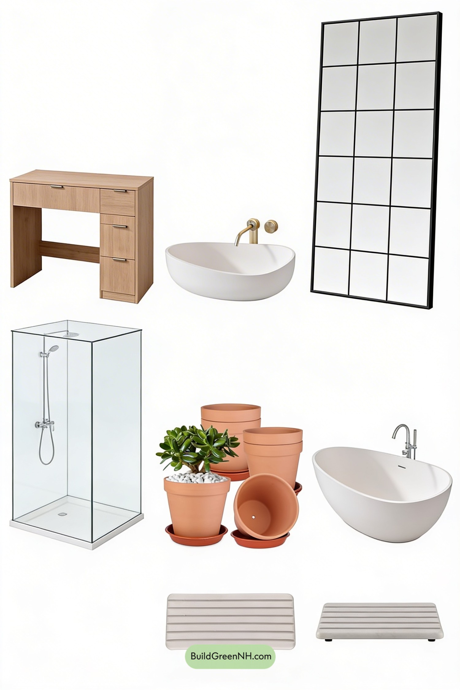 Moodboard for Greenhouse Calm, Scandi Style