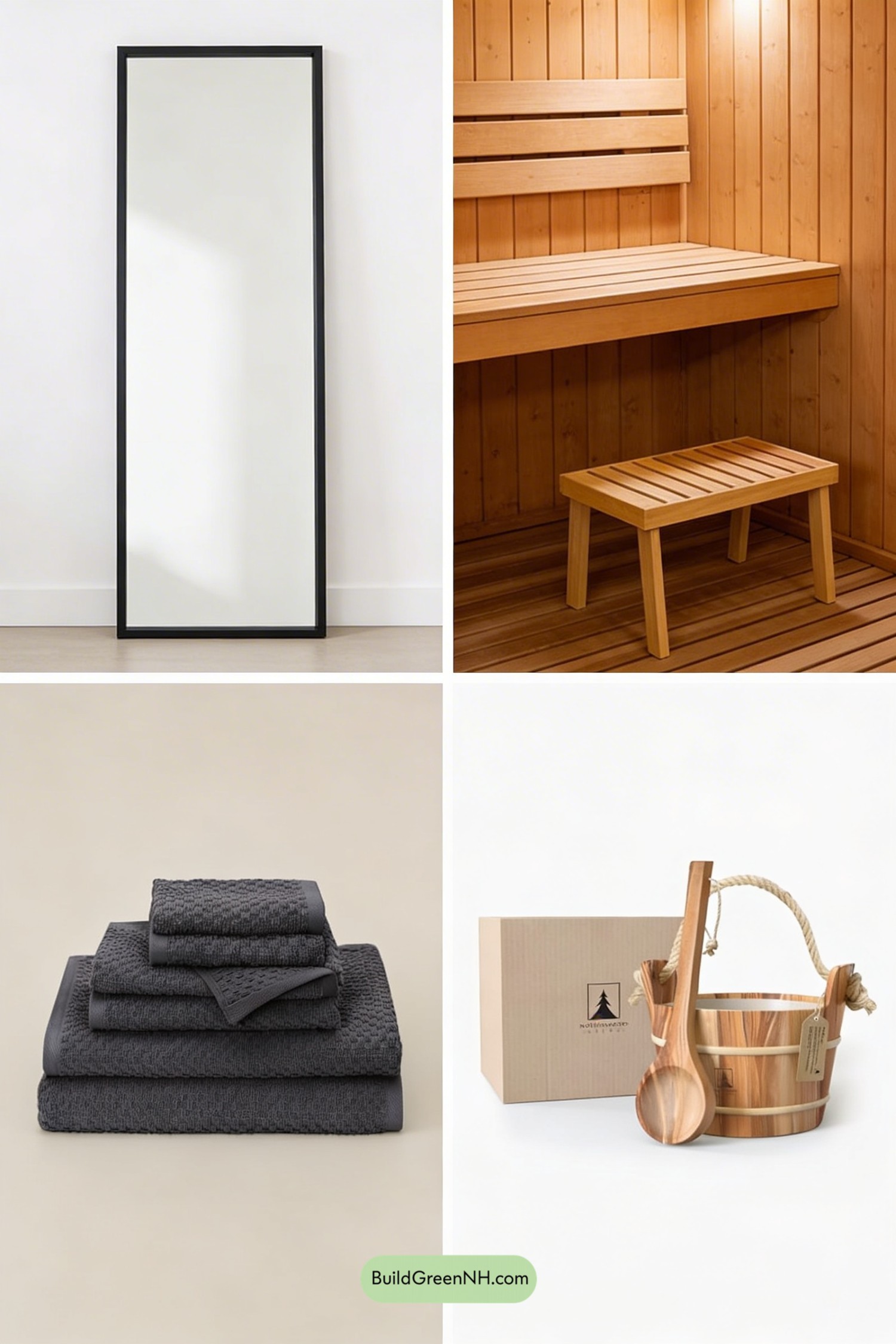Moodboard for Sauna Warmth, Nordic Winter Views