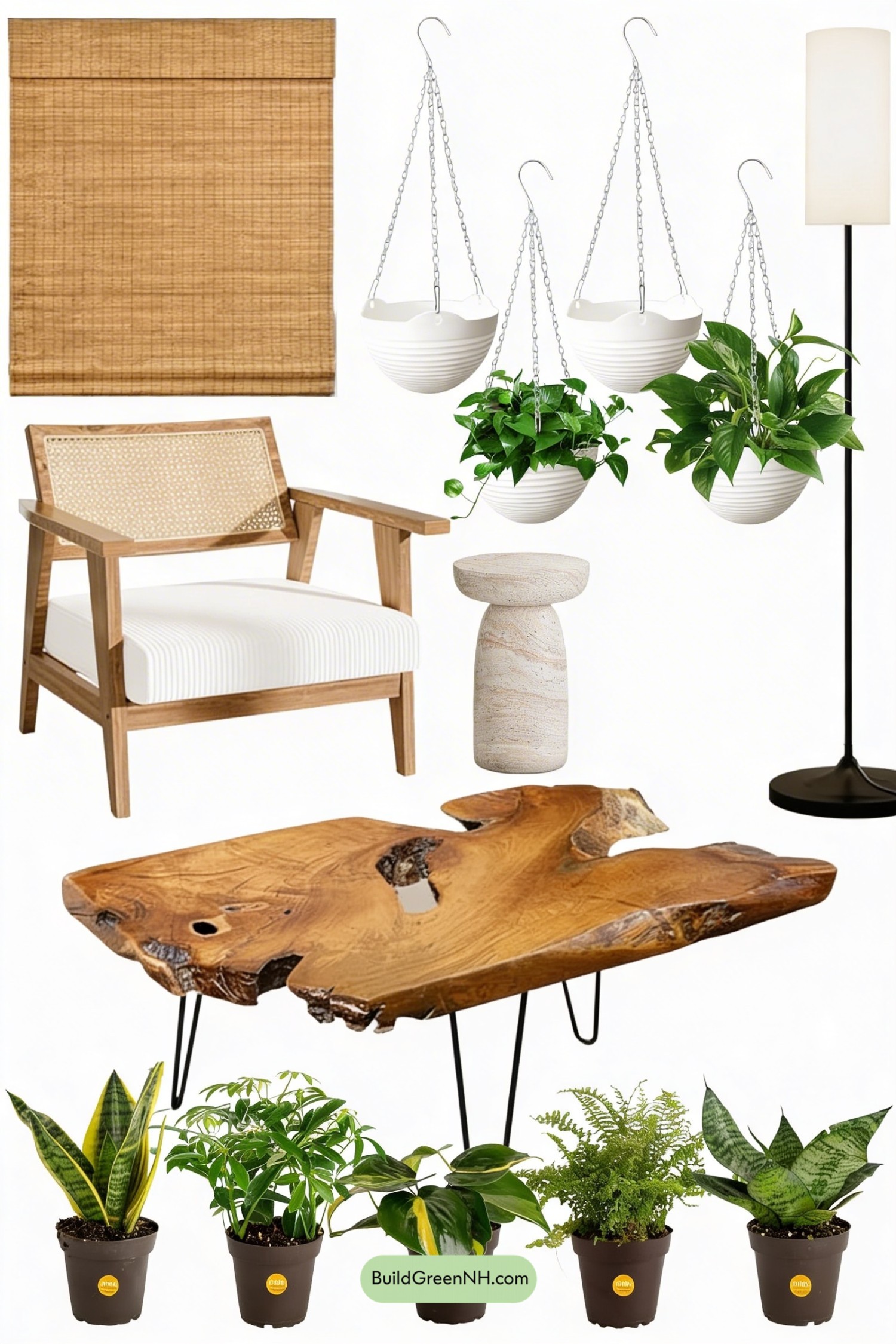 Moodboard for Orange Couch Transforms a Bright Living Room