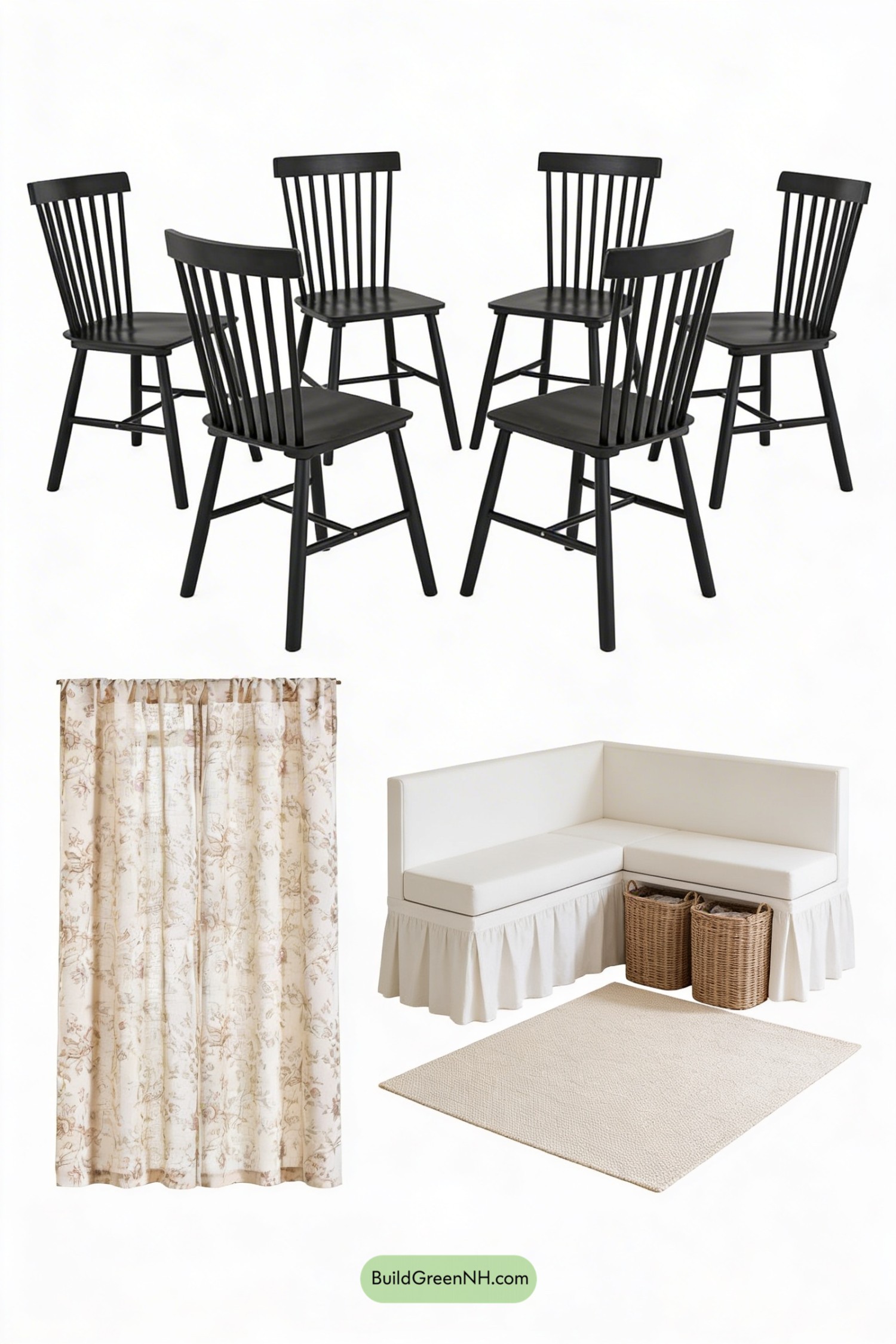 Moodboard for Cottagecore Charm for a Small Dining Room